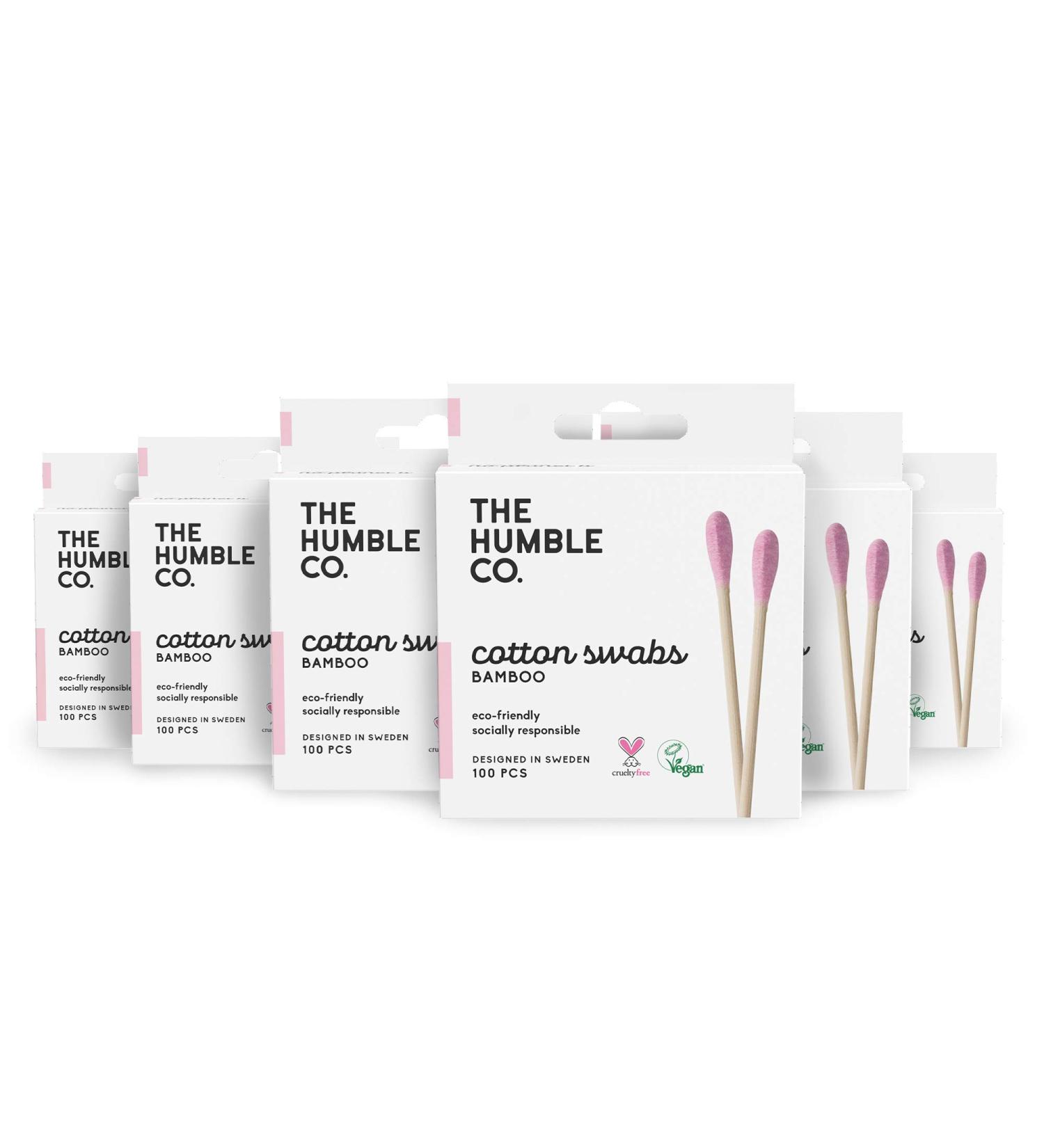 Shop The Humble Co. Natural Bamboo Cotton Swabs - 600 Eco-Friendly & Sustainable Violet Swabs for Ears Make-up Pet Care & Cleaning - Buy Online on SooperMarket.com