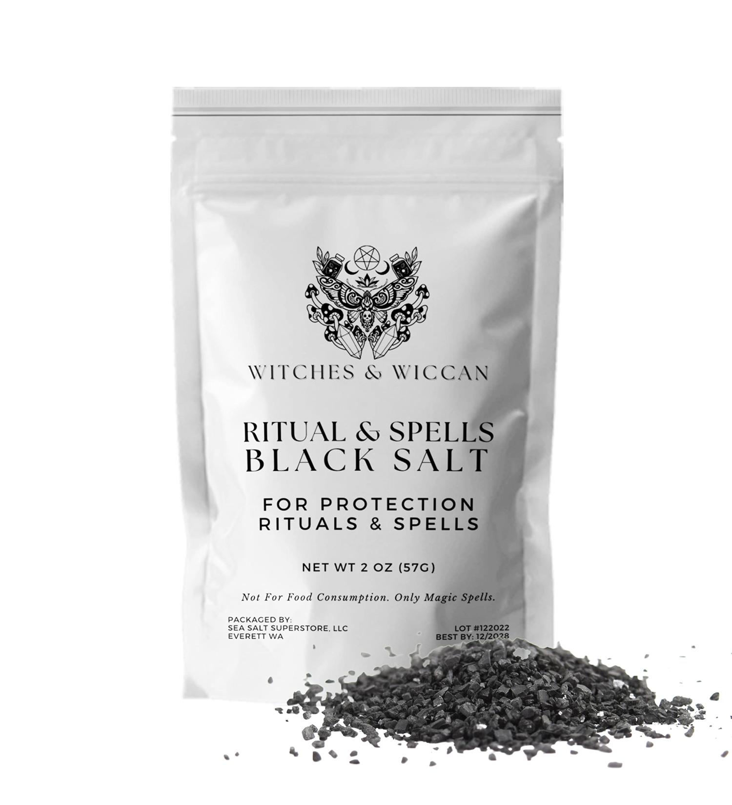Black Salt for Protection Rituals - 2 oz Bag | Wiccan & Witchcraft Supplies - Buy Online on SooperMarket.com