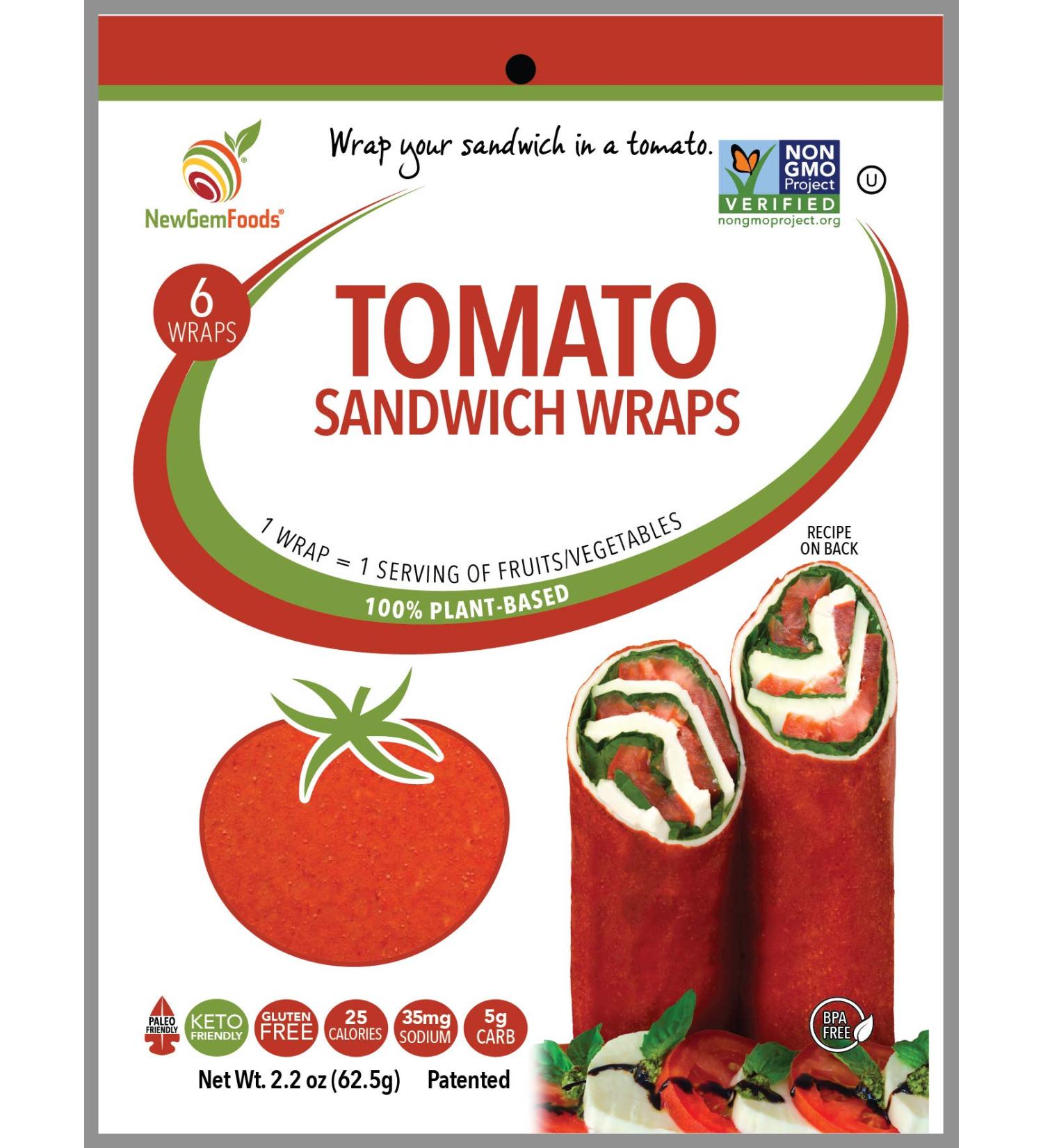 NewGem Sandwich Wrap - Tomato 6 Wraps - Buy Online on SooperMarket.com