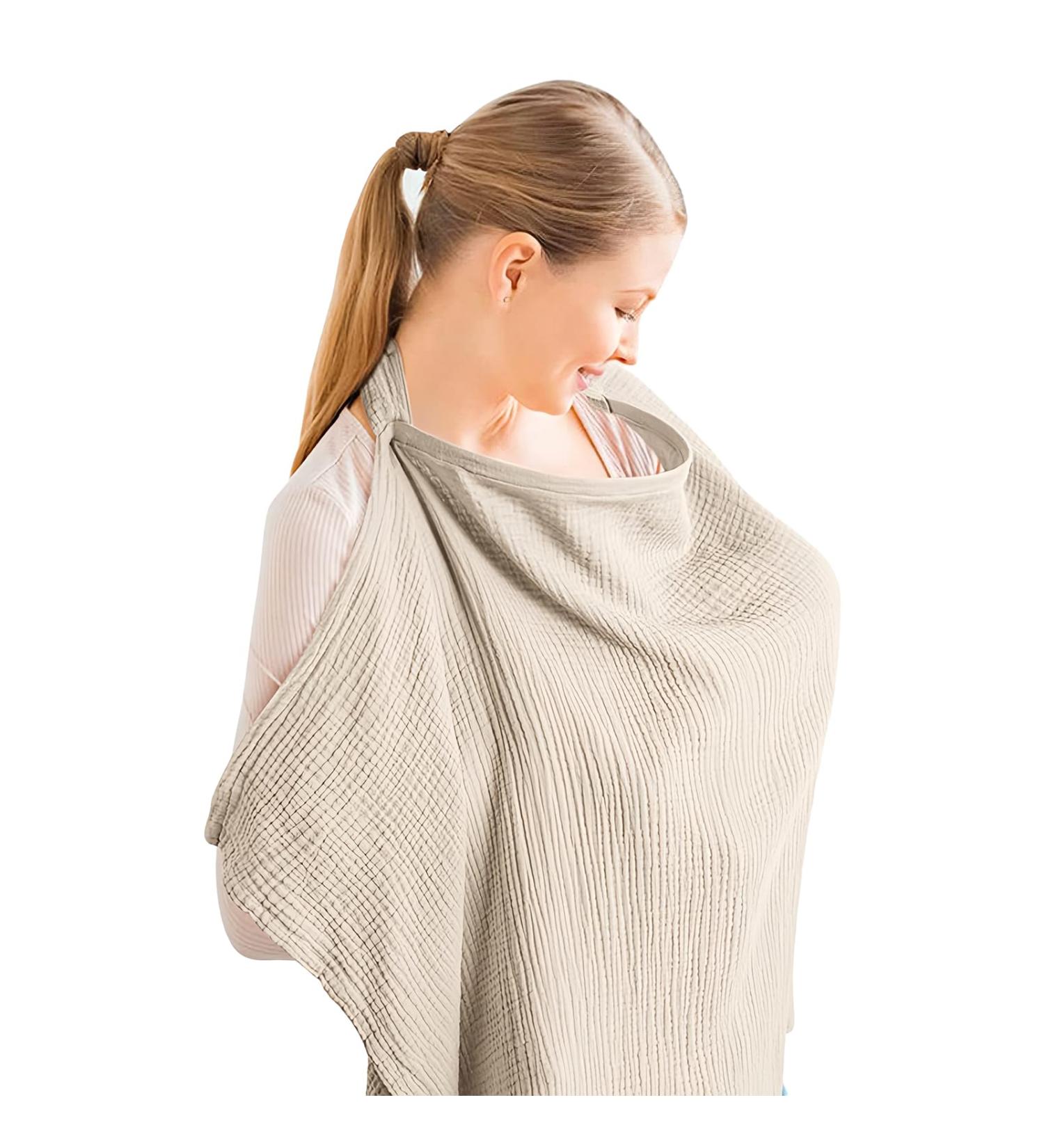 Multifunctional Khaki Cutting Cloth & Snacking Apron | Adjustable Cotton Breastfeeding Cover for Moms | Ideal for On-the-Go Use - Buy Online on SooperMarket.com