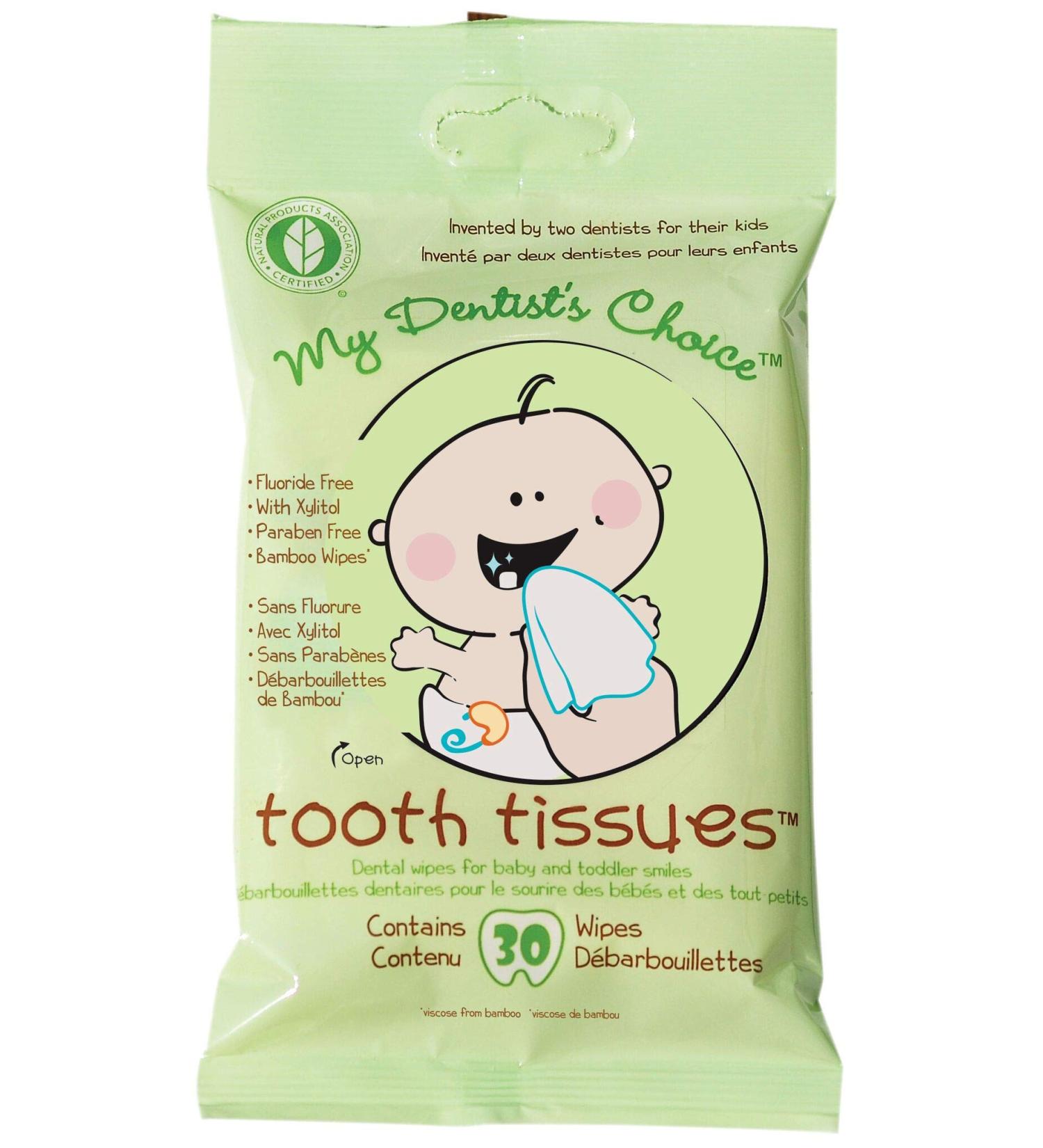 Tooth Tissues - Dentist's Choice Dental Wipes for Babies & Toddlers | 30 Count - Buy Online on SooperMarket.com