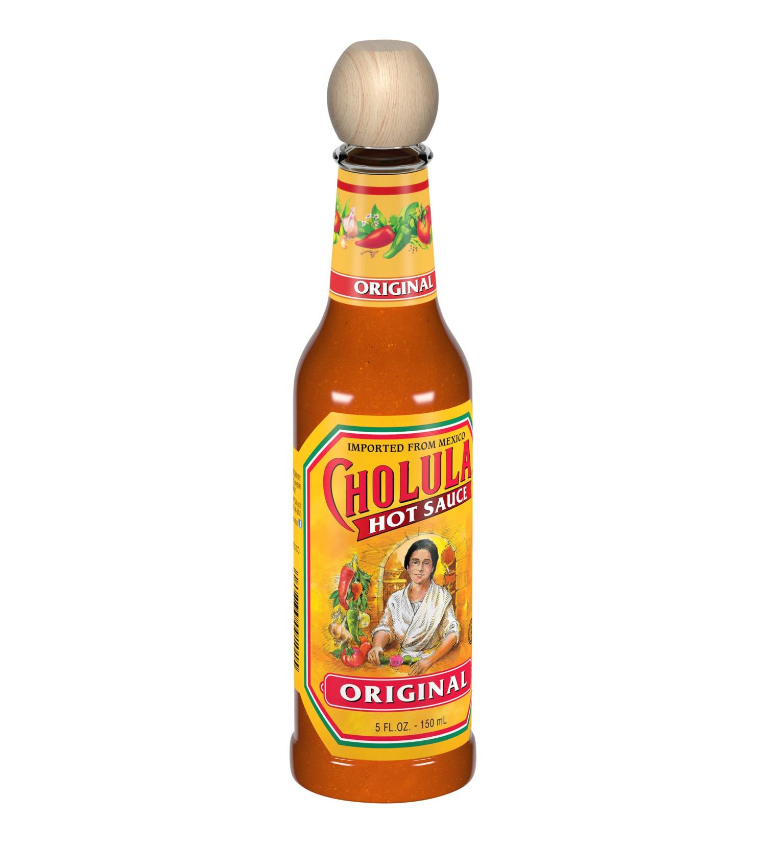 Cholula Original Hot Sauce with Wooden Topper 5oz. by Cholula Hot Sauce - Buy Online on SooperMarket.com