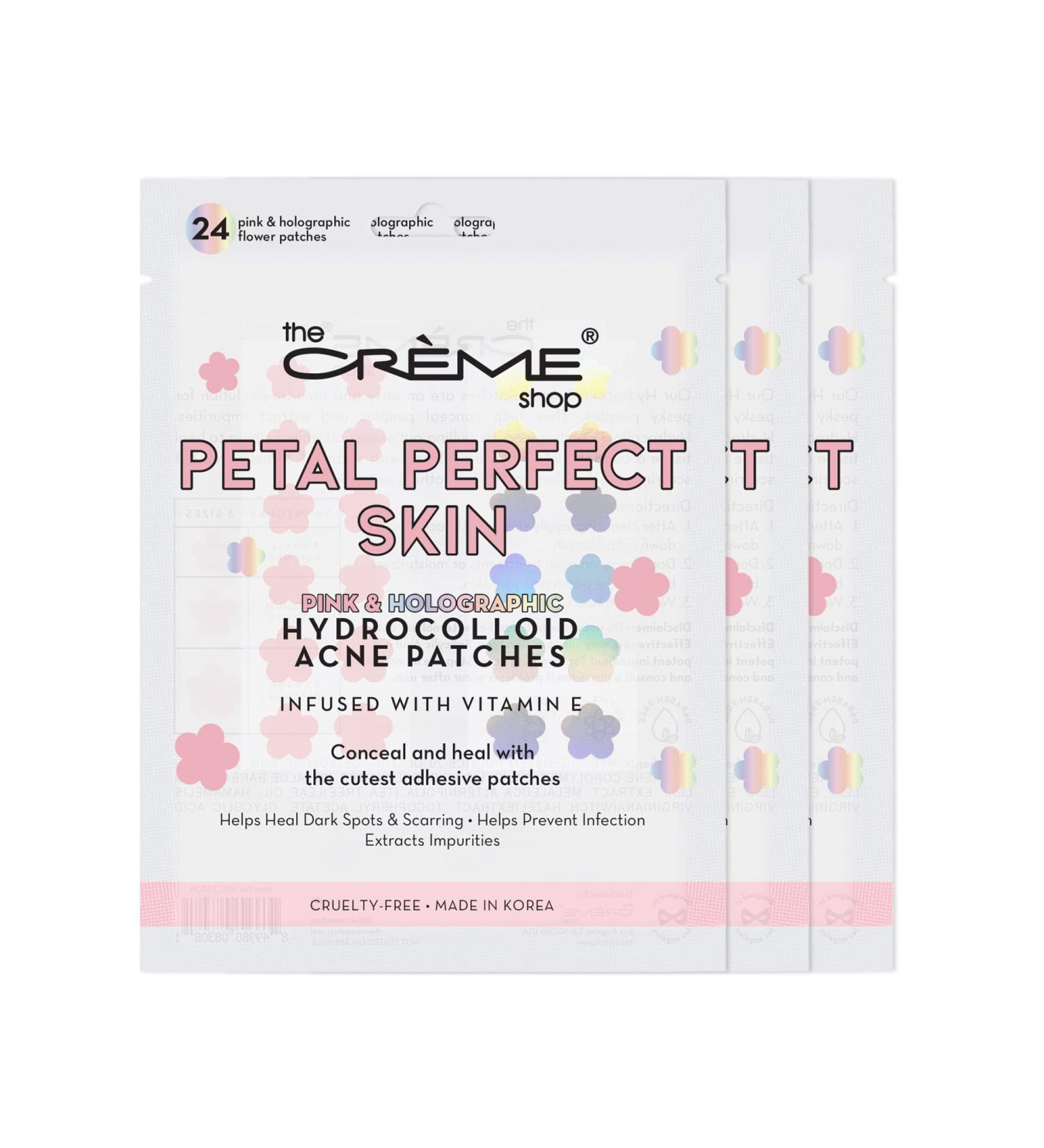 The Cr me Shop Petal Perfect Skin - Hydrocolloid Acne Patches | Pink & Holographic (3 Pack)
