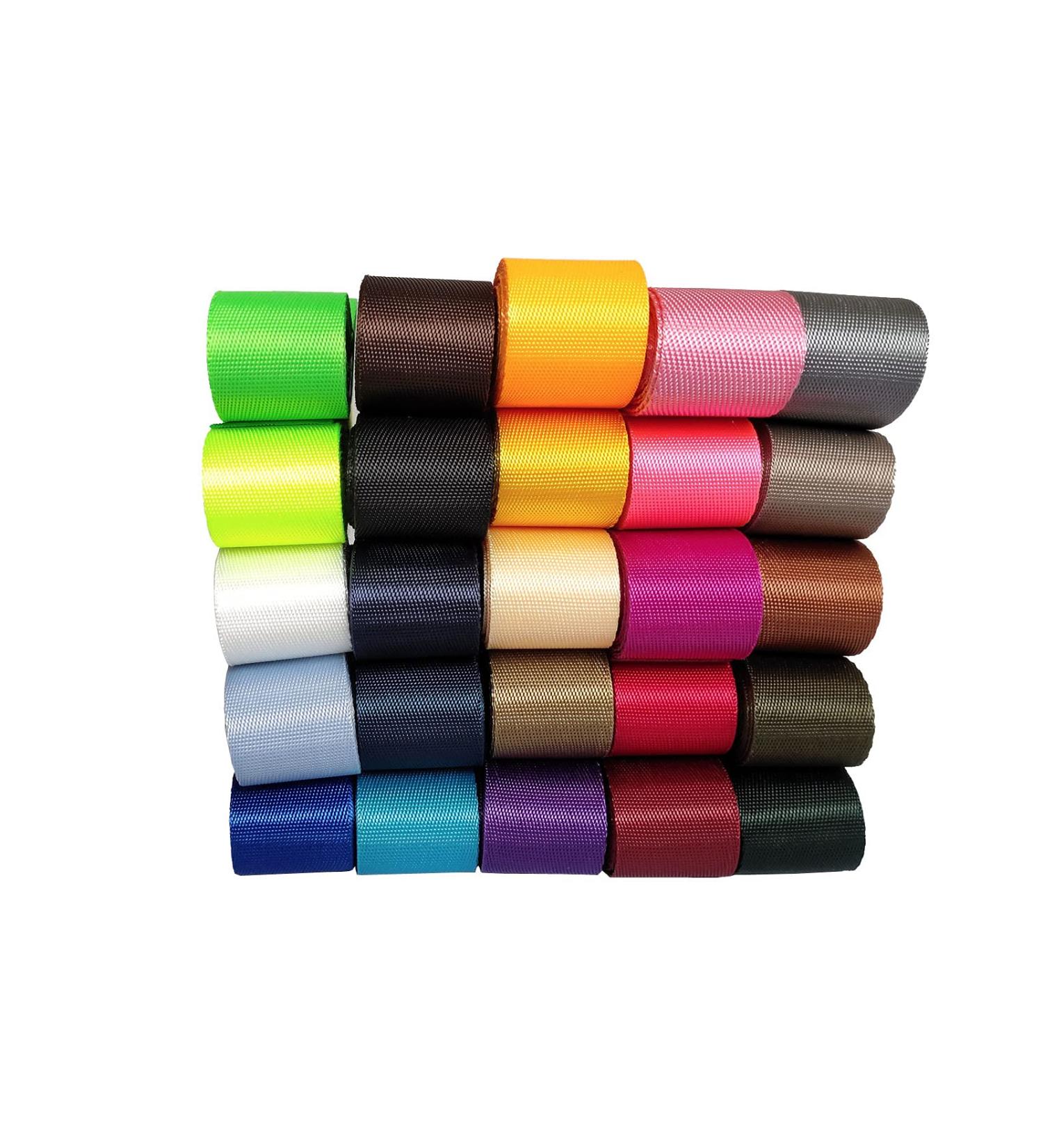 Yo-Yo2015 Nylon Webbing 3/4 Inch 100 Yards 25 Mixed Colors Durable Flat Nylon Webbing Strap for Backpack Cargo Strap Pet Leash or Collar Gardening Craft (100 Yards  3/4 Inch) - Buy Online on SooperMarket.com