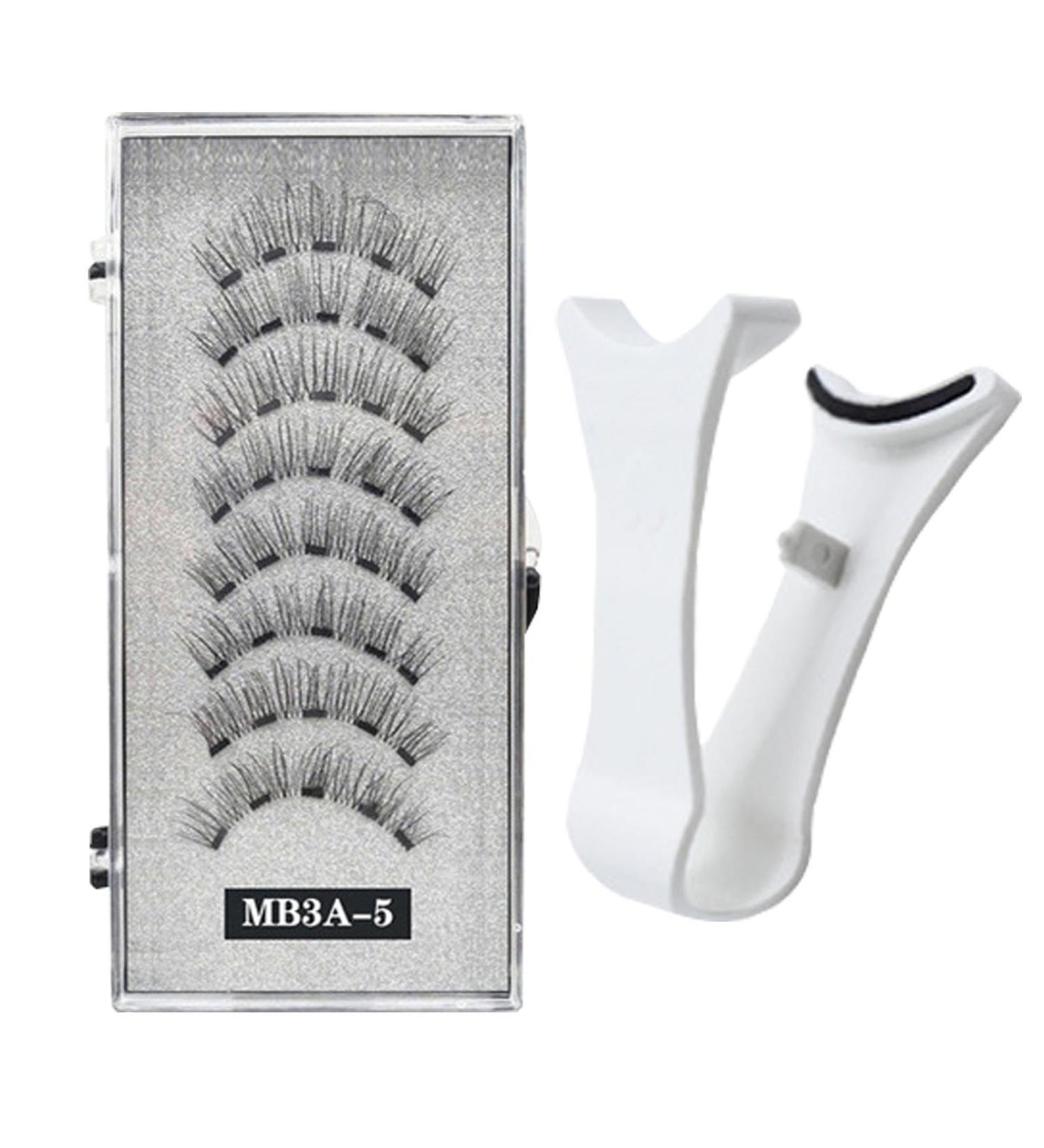Generic Magnetic False Eyelashes - 2 Pair 3D Eyelashes with Applicator False Lashes Kit Natural Look Reusable Lashes with Applicator 3D Artificial Eyelashes for Women - Buy Online on SooperMarket.com