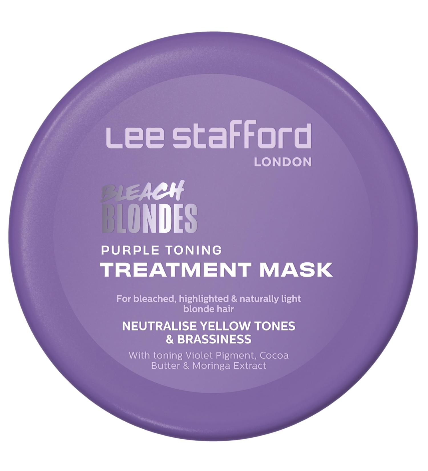 Lee Stafford Bleach Blondes Purple Toning Treatment Mask 200ml - Enhance & Neutralize Blonde Hair - International Shipping Available - Buy Online on SooperMarket.com