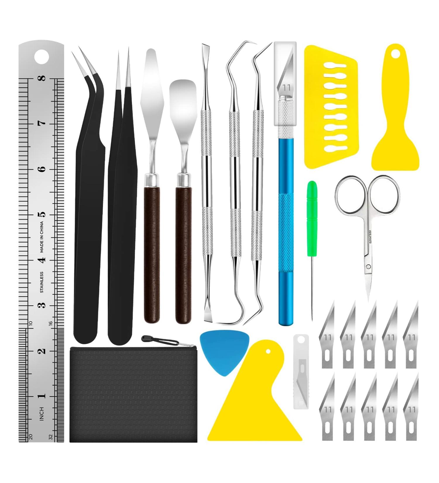 JTIEO 26Pcs Vinyl Weeding Tools Kit for Cricut & Scrapbooking - Blue - Buy Online on SooperMarket.com