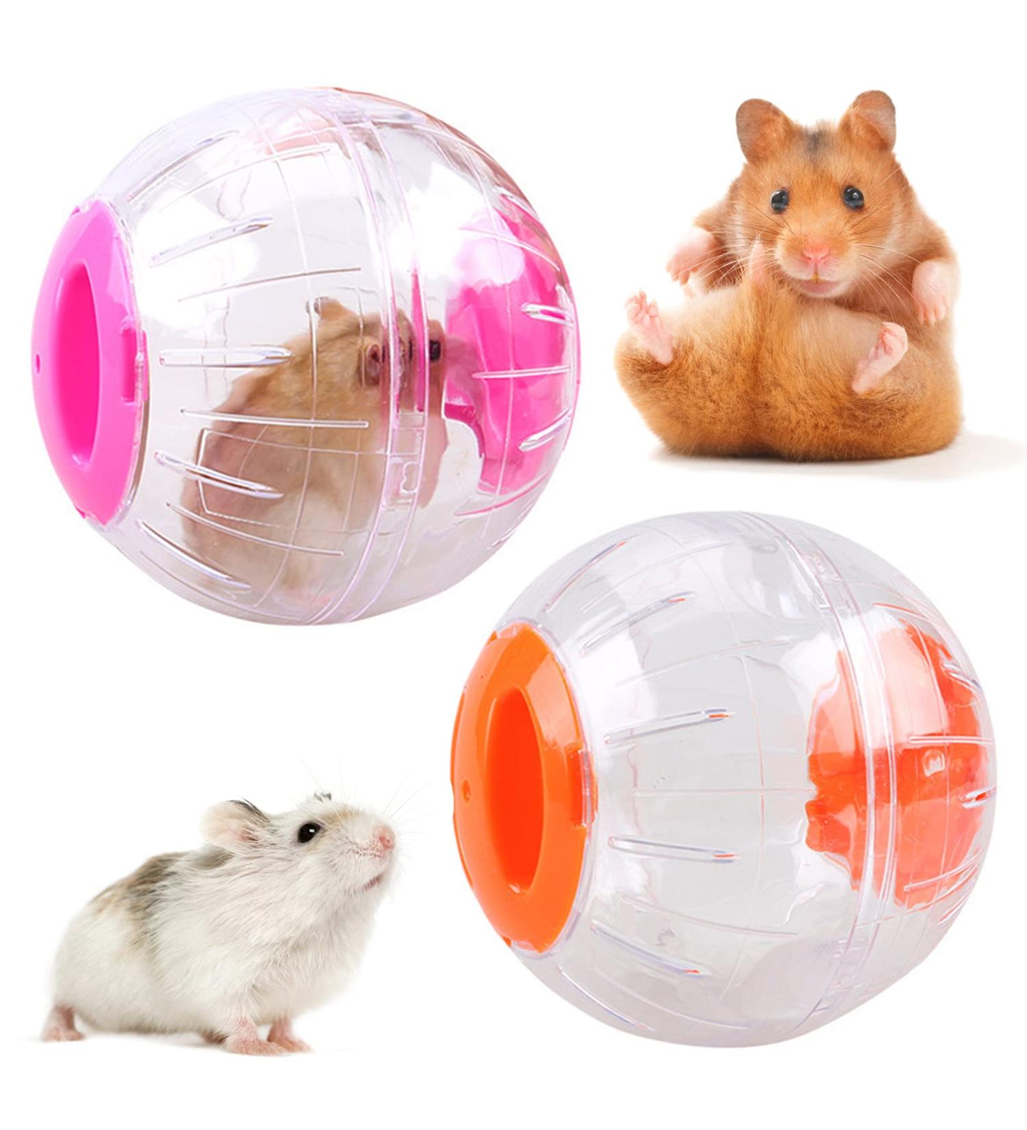 2 Pieces Hamster Running Balls Small Animal Exercise Balls Transparent Hamster Balls for Relieves Boredom and Increases Activity - Buy Online on SooperMarket.com