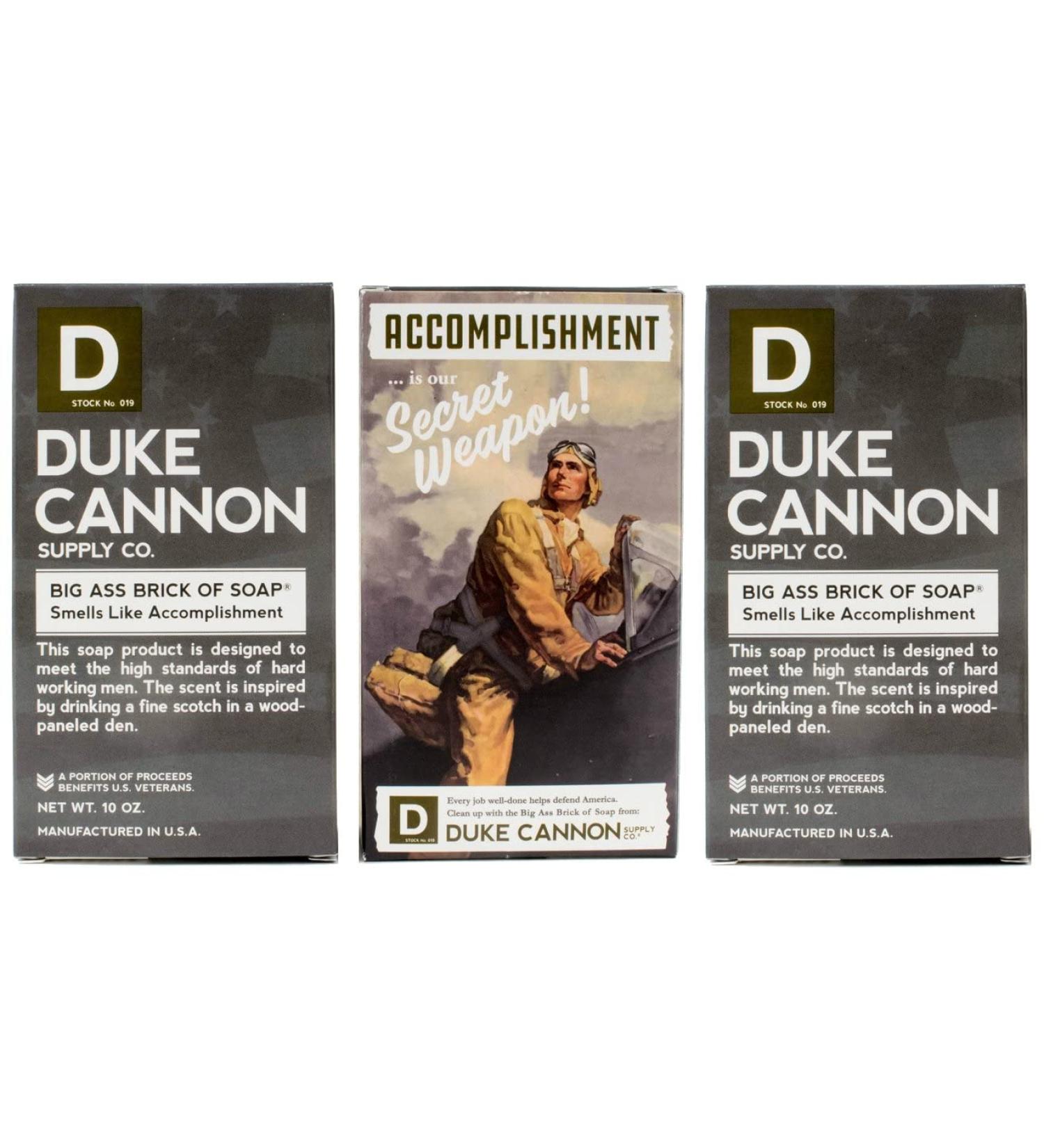 Duke Cannon Supply Co. WWII Collection Big Ass Brick of Soap Bar for Men - Bergamot & Black Pepper 3-Pack 10 oz - All Skin Types - Buy Online on SooperMarket.com
