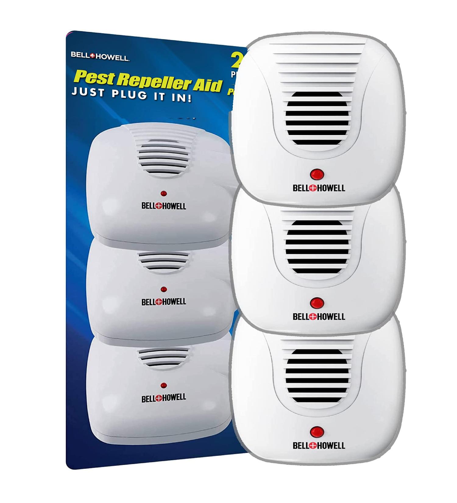 Bell + Howell Ultrasonic Pest Repeller Home Kit (Pack of 3) - Safe Pest Repellent for Home, Office, and Warehouse - Human and Pet Friendly - 3 Count - Buy Online on SooperMarket.com