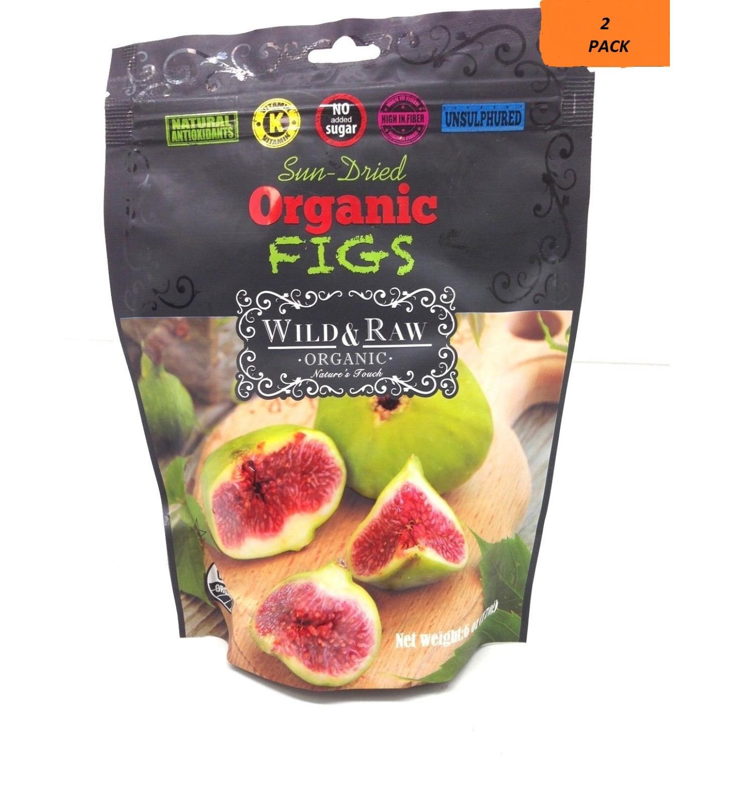 Organic Sun-Dried Turkish Figs - Natural Antioxidants, No Added Sugar - 2 Packs, 6 Ounce Each - Buy Online on SooperMarket.com