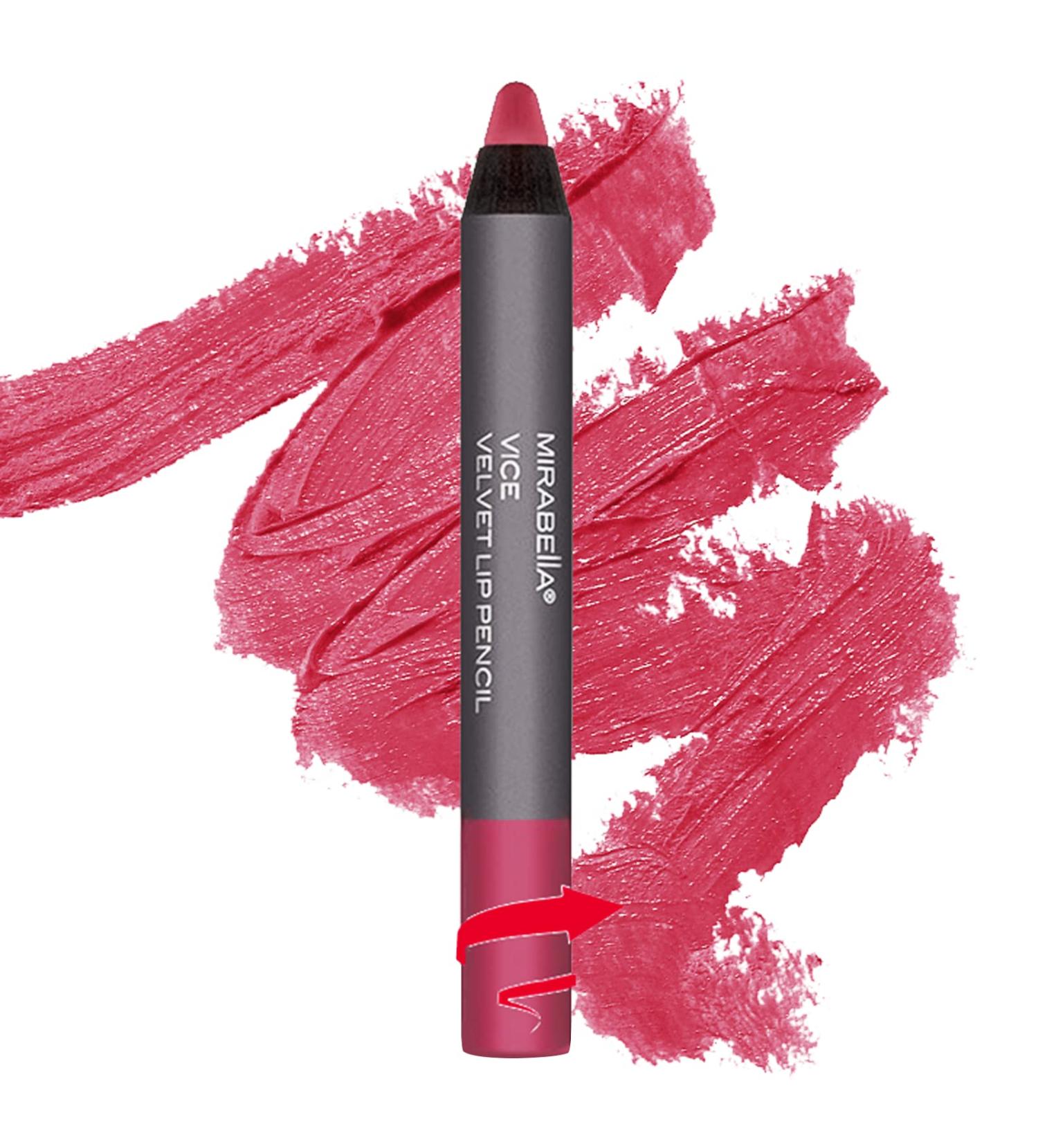 Mirabella Velvet Lip Pencil Vice - Stay All Day | Moisturizing & Long-Lasting Matte Lip Liner - Buy Online on SooperMarket.com