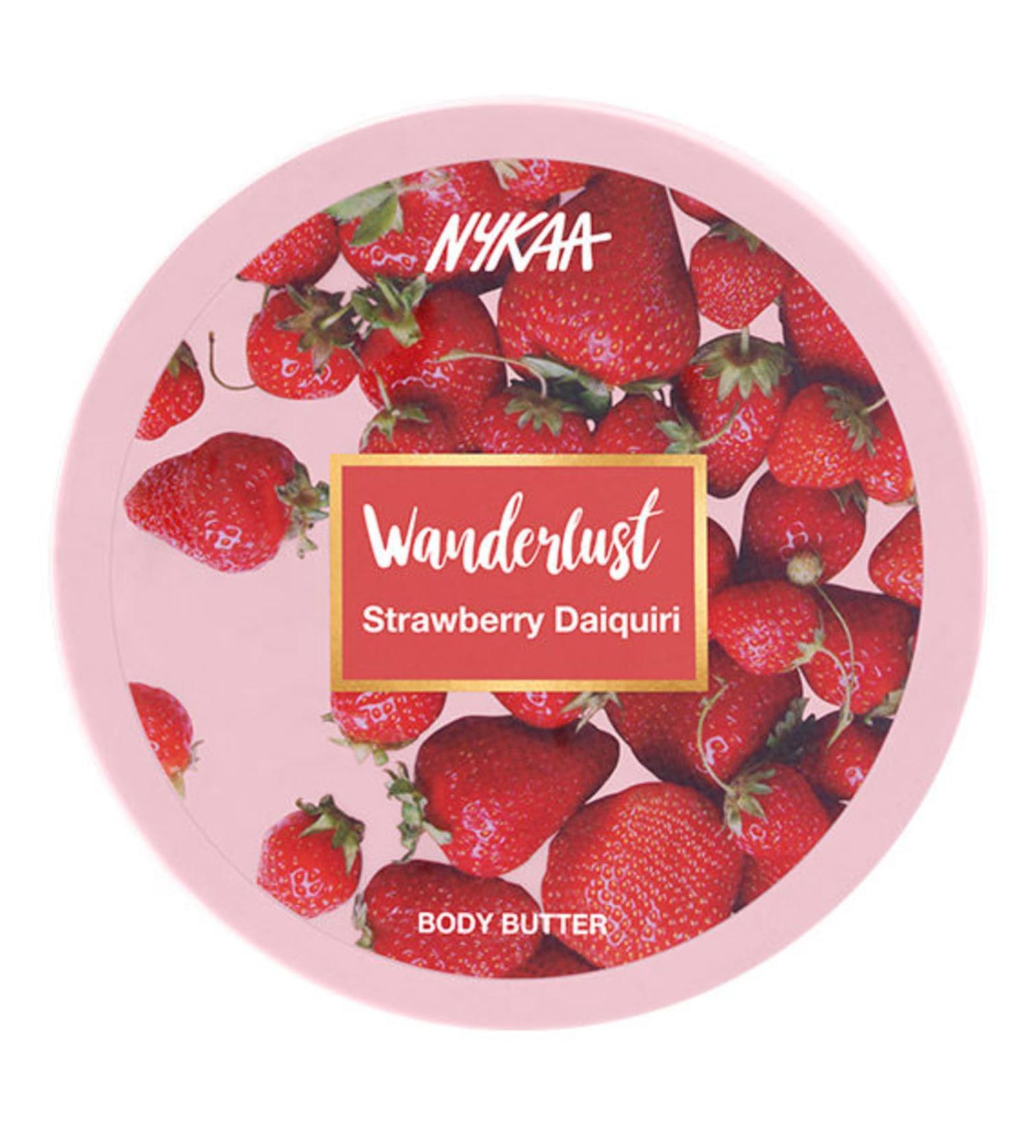 Nykaa Naturals Wanderlust Body Butter - Vegan Strawberry Daiquiri | Shea & Cocoa Butter | Cruelty-Free Hydration - 6.7 oz - Buy Online on SooperMarket.com