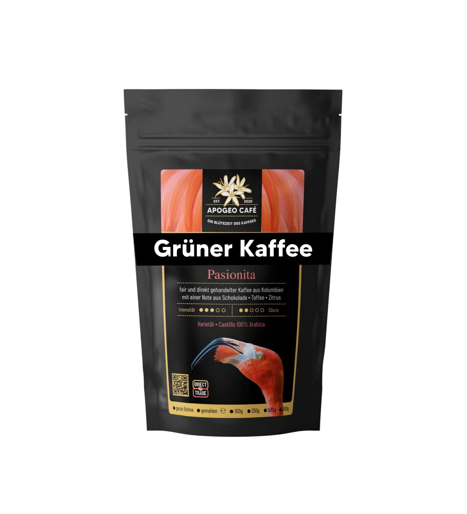 Pasionita Raw Green Coffee Beans - Unroasted 250g Whole Bean for Home Roasting - Buy Online on SooperMarket.com