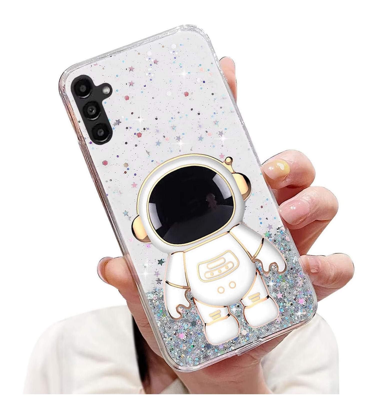 Buy Tivenfezk Nadoli Astronaut Glitter Stand Shell for Samsung Galaxy A04S | Bling Silicone Protective Case - Buy Online on SooperMarket.com