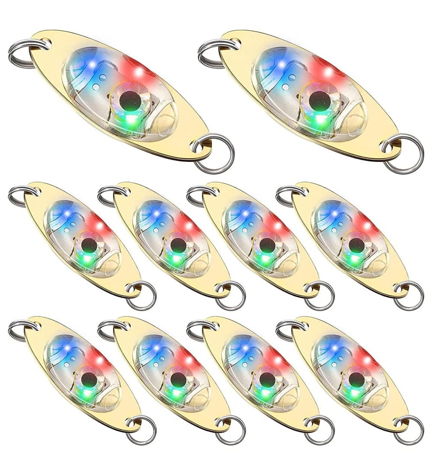 OUHUAN 10pcs LED Fishing Lure - Underwater Blinker Halibut Flasher for Trolling & Deep Drop Fishing Light - International Shipping Available - Buy Online on SooperMarket.com
