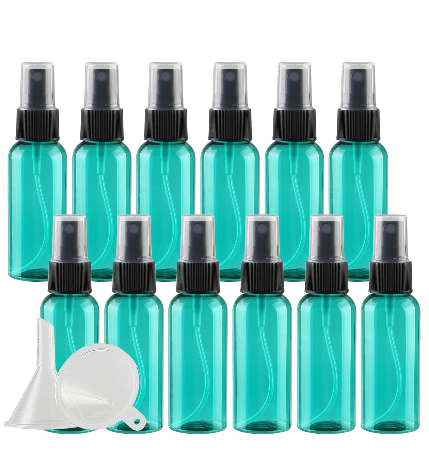 TIANZD 24 Pieces Empty 50 ml Green PET Plastic Fine Mist Pump Spray Bottles with Black Top Portable Sprayer for Perfume Water Cosmetic Travel Containers Refillable 2x Funnel - Buy Online on SooperMarket.com