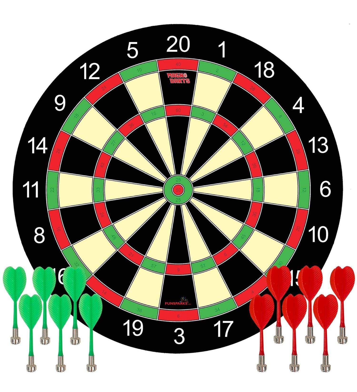 Magnetic Dart Board Game Set - Safe Indoor Outdoor Fun for Kids and Adults | 12pcs Magnetic Darts | Perfect Family Gift - Buy Online on SooperMarket.com