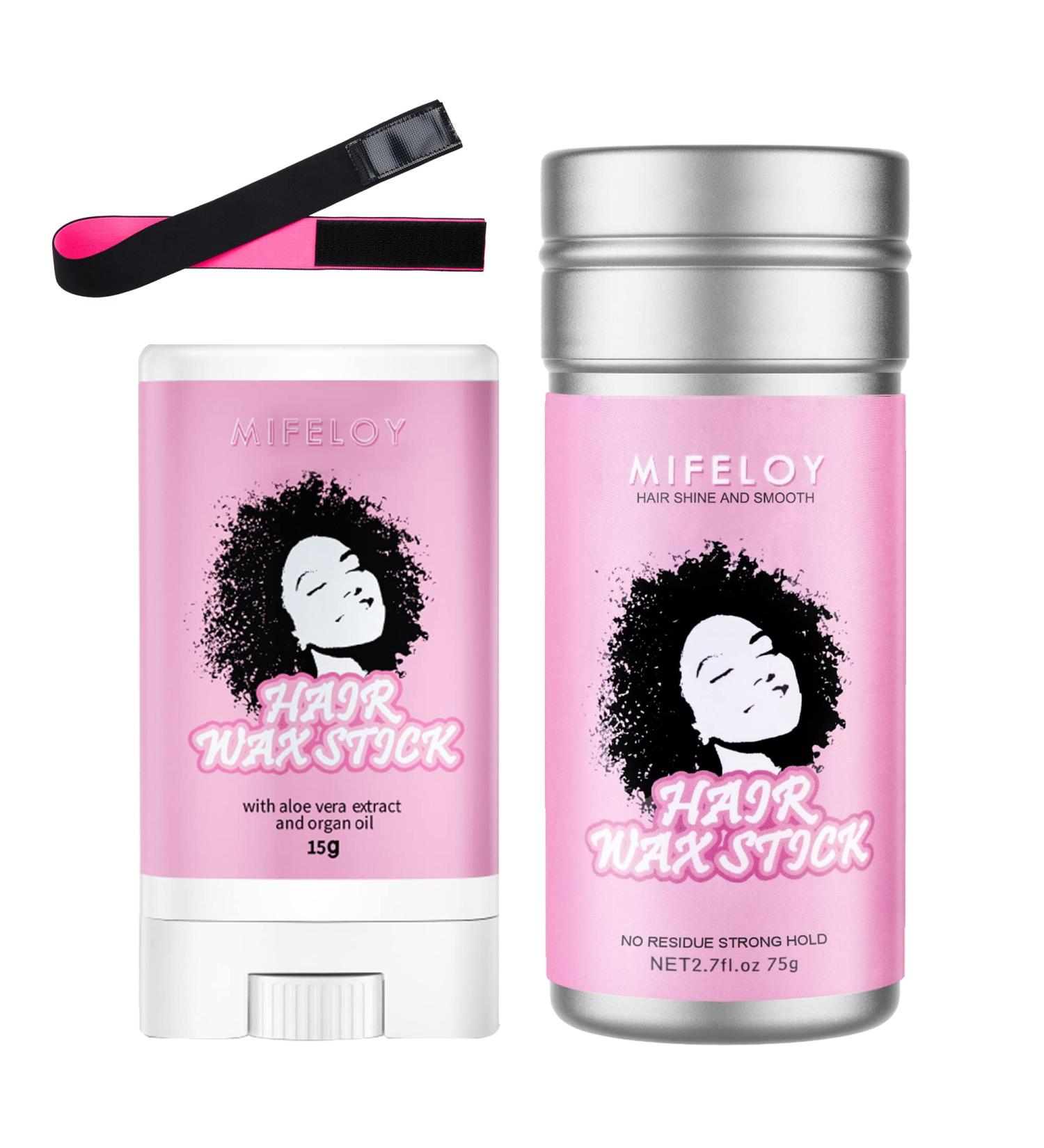 75g Women Hair Wax Stick 15g Pomade Tamer Stick for Smoothing Flyaways Edge Control Taming Frizz Baby Hair Bed Head Styling Cream Gel for Wigs Slick Back Hair Glue Elastic Lace Melting Wig Band - Buy Online on SooperMarket.com