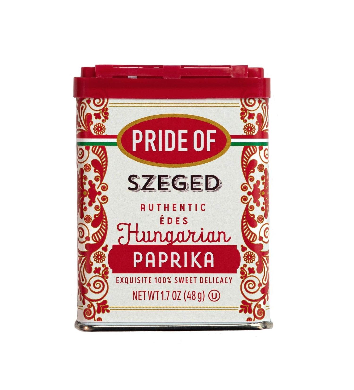 Pride Of Szeged Hungarian Sweet Paprika | Authentic Gluten-Free Non-GMO Spice | 1.7 oz Tin - Buy Online on SooperMarket.com
