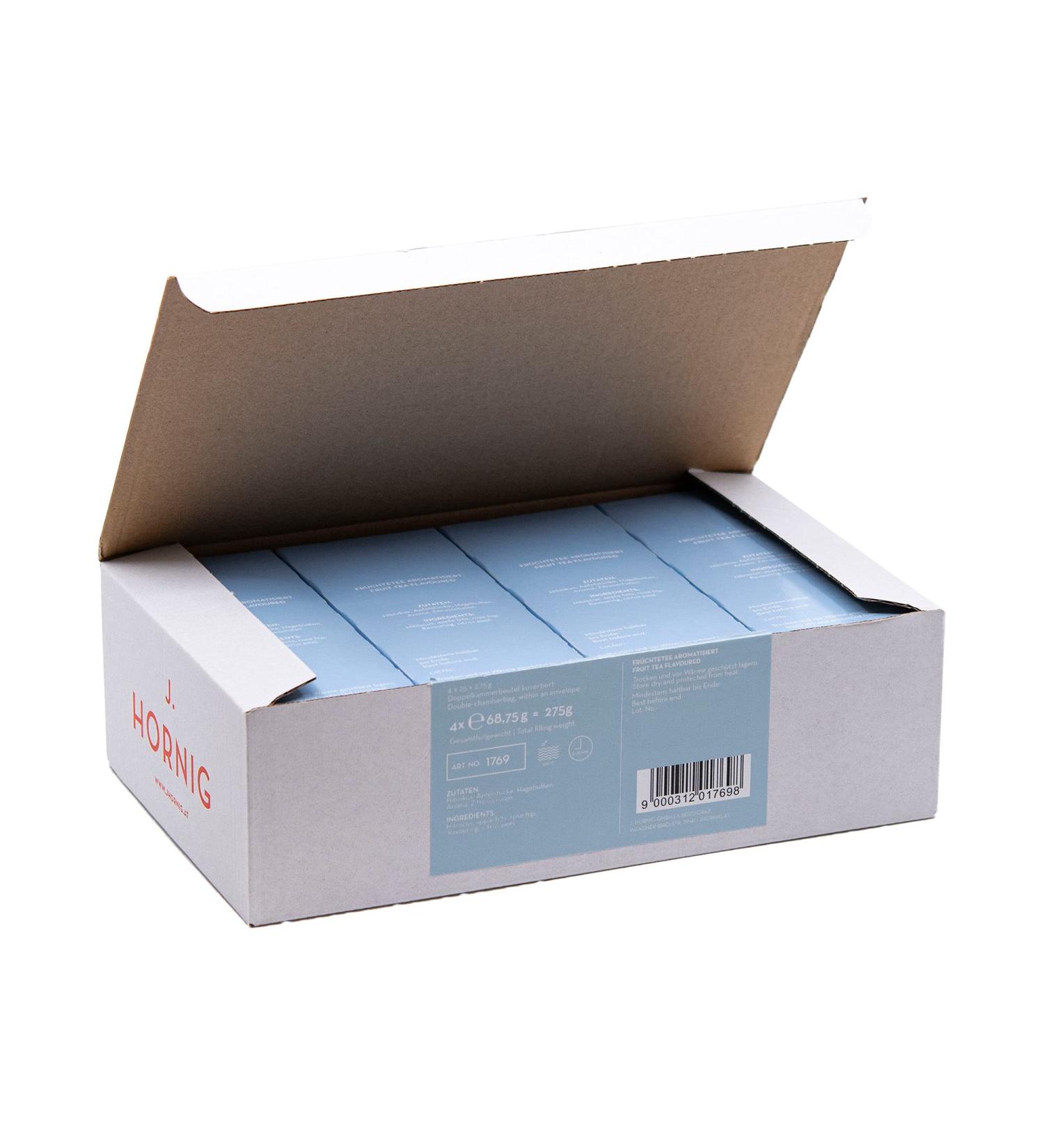 J. Hornig Fruit Tea Hawaii Cocktail - Fruity & Exotic Tea 100 Tea Bags (4x25) - International Shipping Available - Buy Online on SooperMarket.com