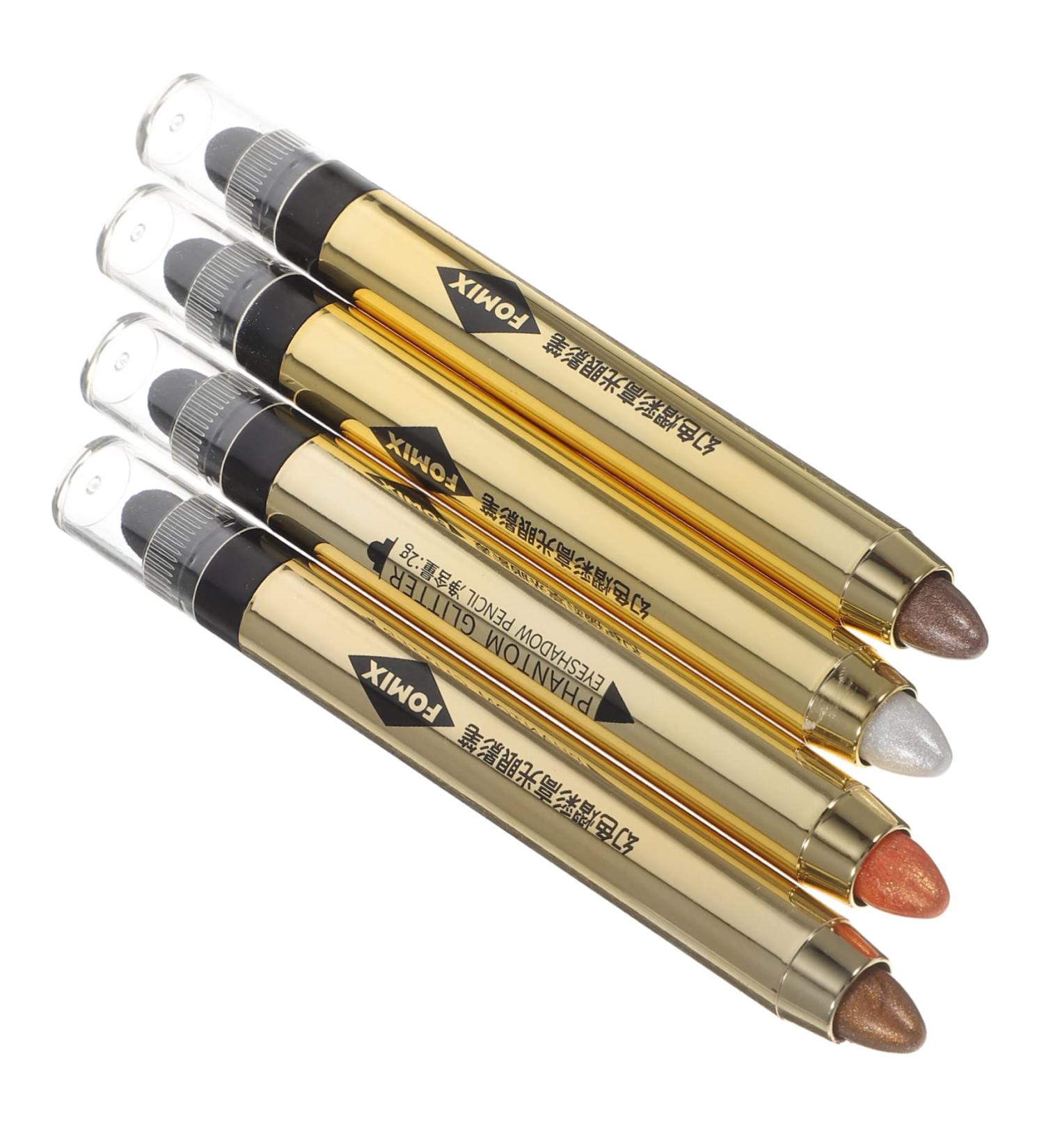 MUSISALY 4pcs Highlighter Eyeshadow Pencil Glitter Eye Shadow Metallic Eyeshadow Girl Makeup Supplies Plastic - Buy Online on SooperMarket.com