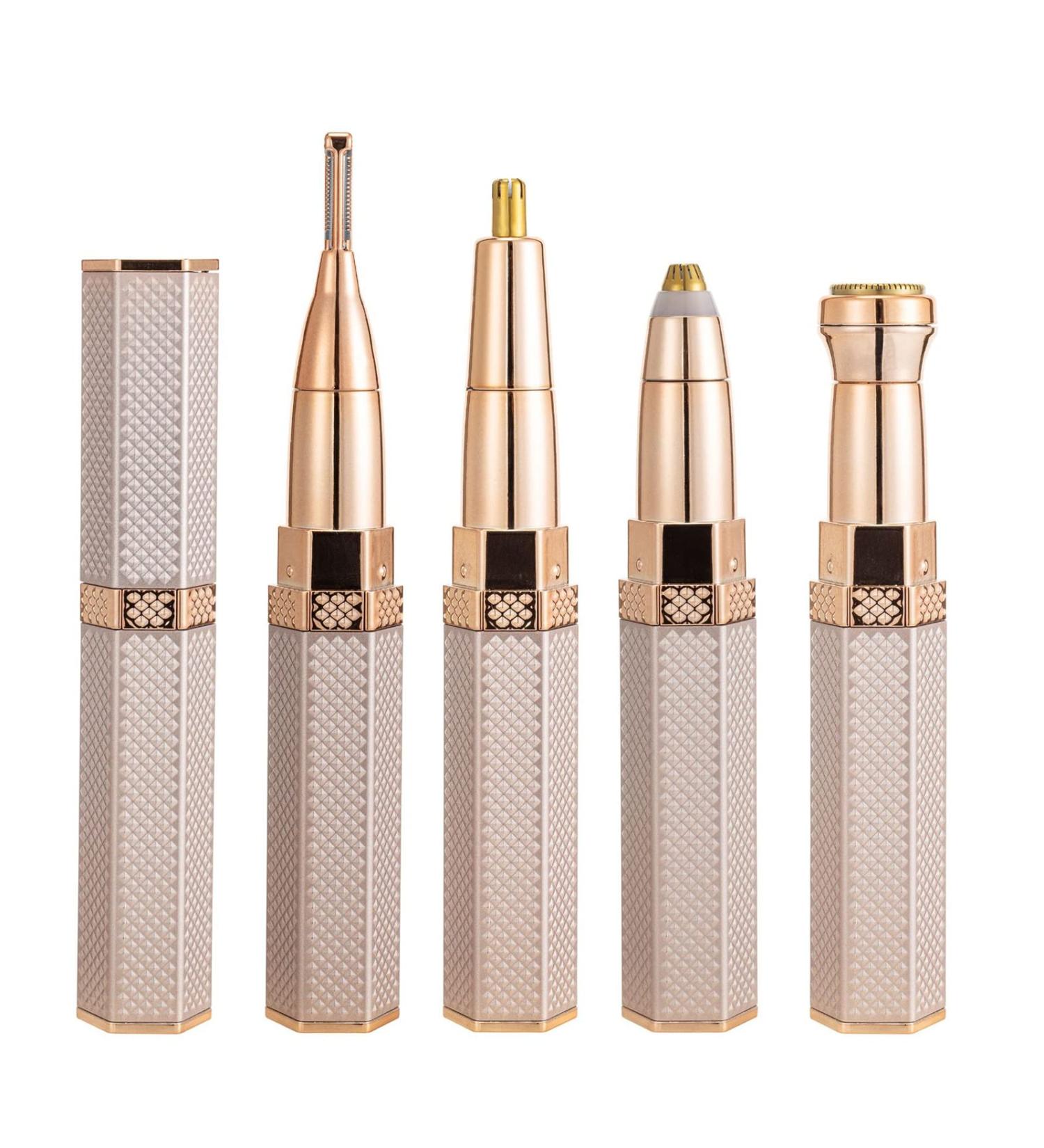 Rehomy 4 in 1 Women's Hair Trimmer Set - Rechargeable Painless Eyebrow Nose Ear and Body Hair Remover for Effortless Grooming - Buy Online on SooperMarket.com