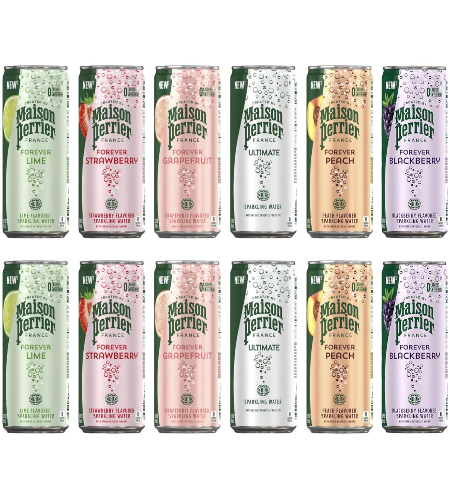 Flavored Carbonated Mineral Water Variety Pack - Refreshing 12-Count Cans (11.15 Fl Oz) | International Shipping Available - Buy Online on SooperMarket.com
