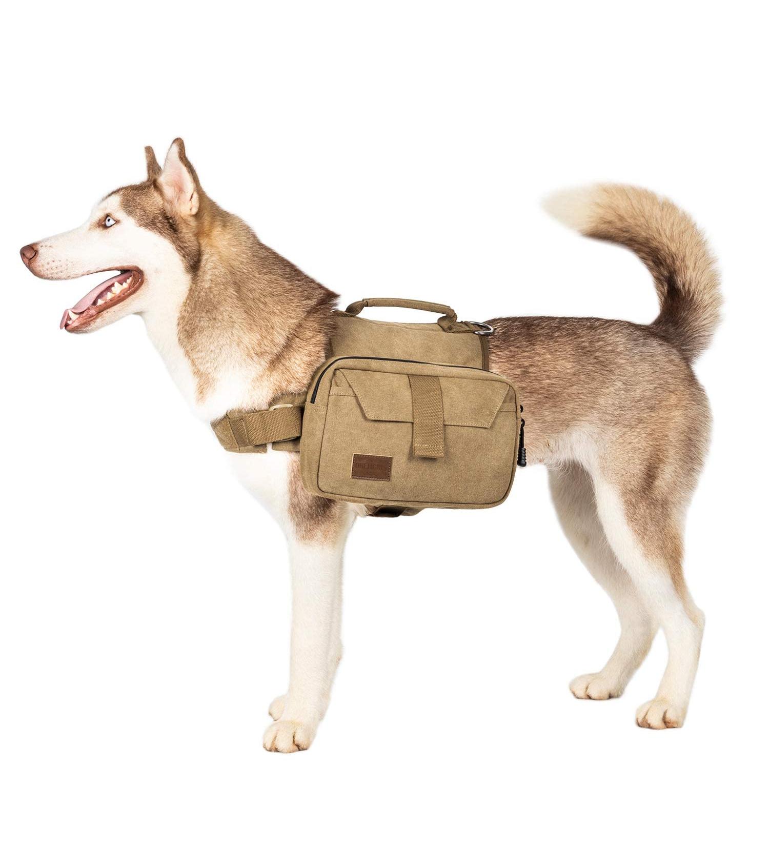 OneTigris Dog Backpack for M/L Size Dogs - Tear-Resistant Camping & Hiking Pack (Large Brown) - Ideal for Adventurous Pets - Buy Online on SooperMarket.com