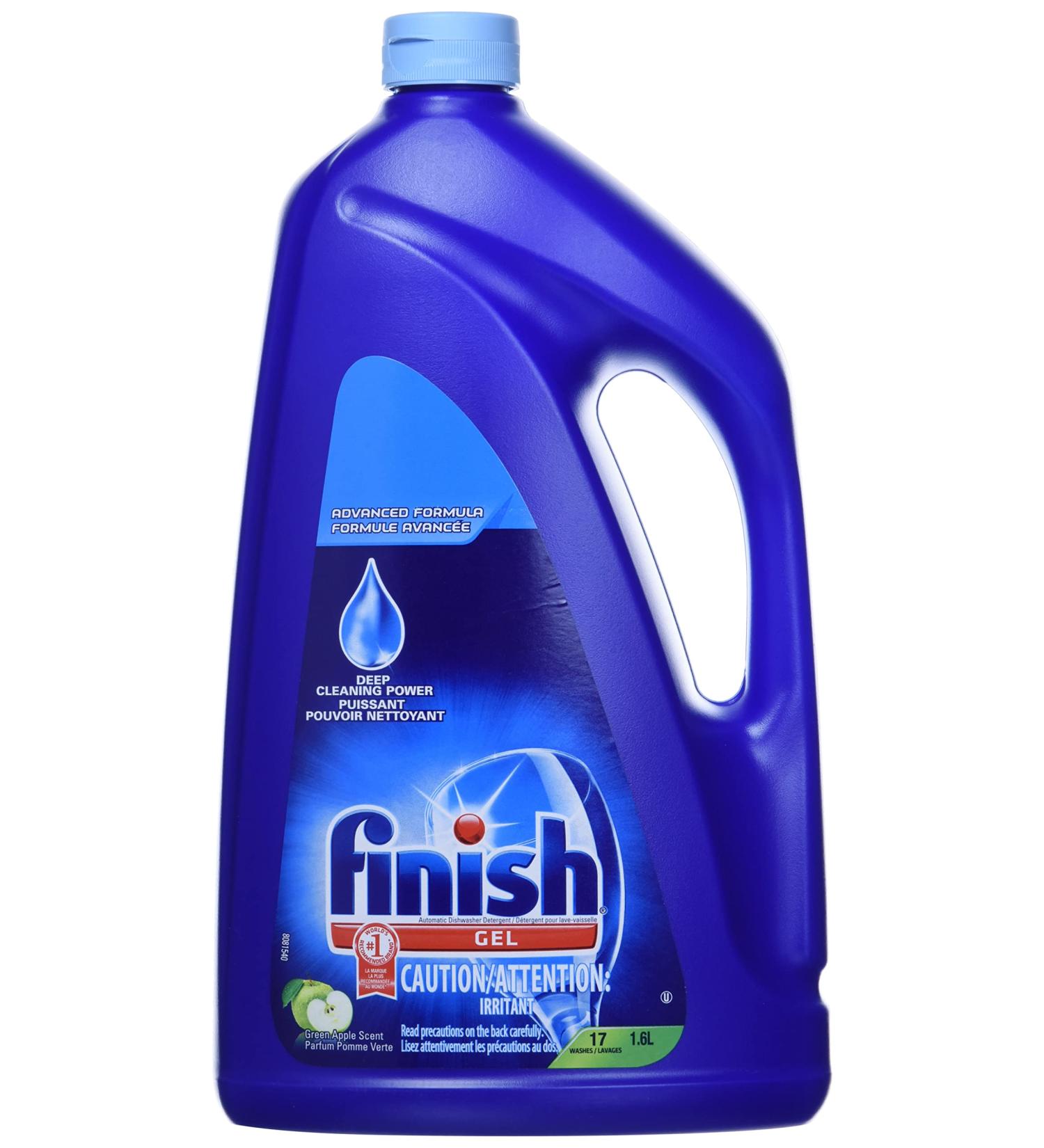 Finish Gel Dishwasher Detergent 2 in 1 Green Apple 1.6L Green Apple 1.6 l (Pack of 1) - Buy Online on SooperMarket.com