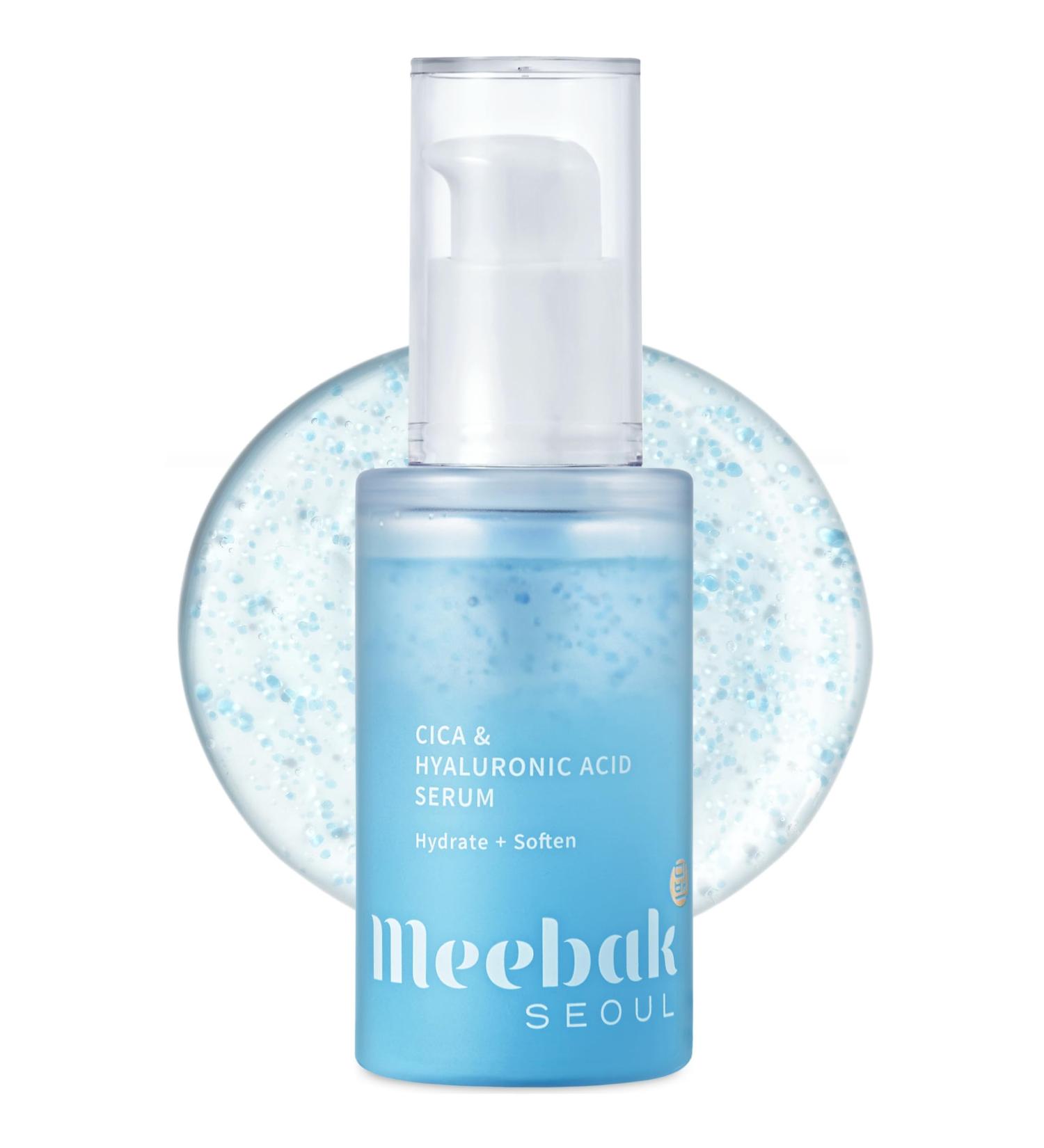 Meebak Cica & Hyaluronic Acid Serum with Vitamin C | Hydrating Korean Skincare for Glass Skin | Deep Moisture for Sensitive & Oily Skin - 1.01 fl oz - Buy Online on SooperMarket.com