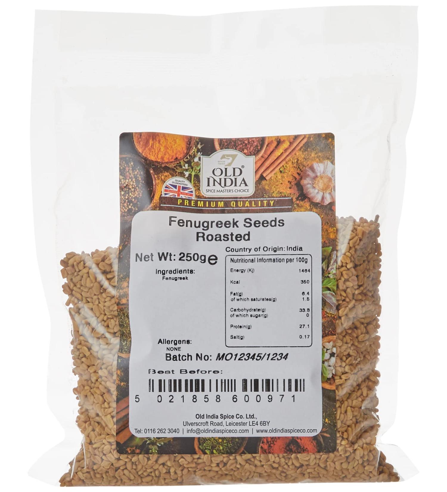Old India Roasted Fenugreek Seeds 250g - Premium Quality Spice - Buy Online on SooperMarket.com