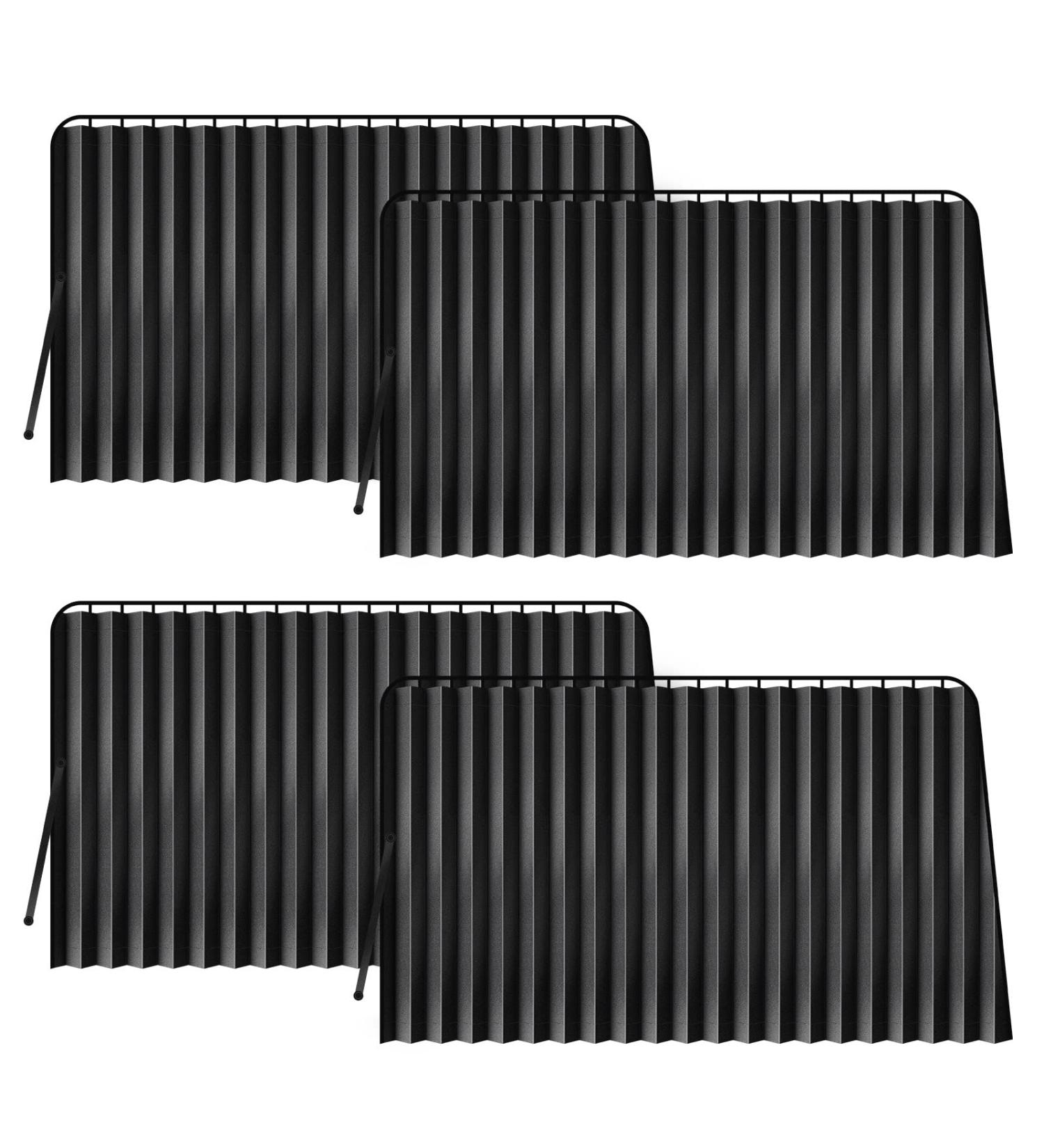 ZATOOTO Magnetic Car Side Window Sunshade Set - 4PCS Black | UV Protection & Privacy Curtains for Baby | Blackout Car Window Shade - Buy Online on SooperMarket.com