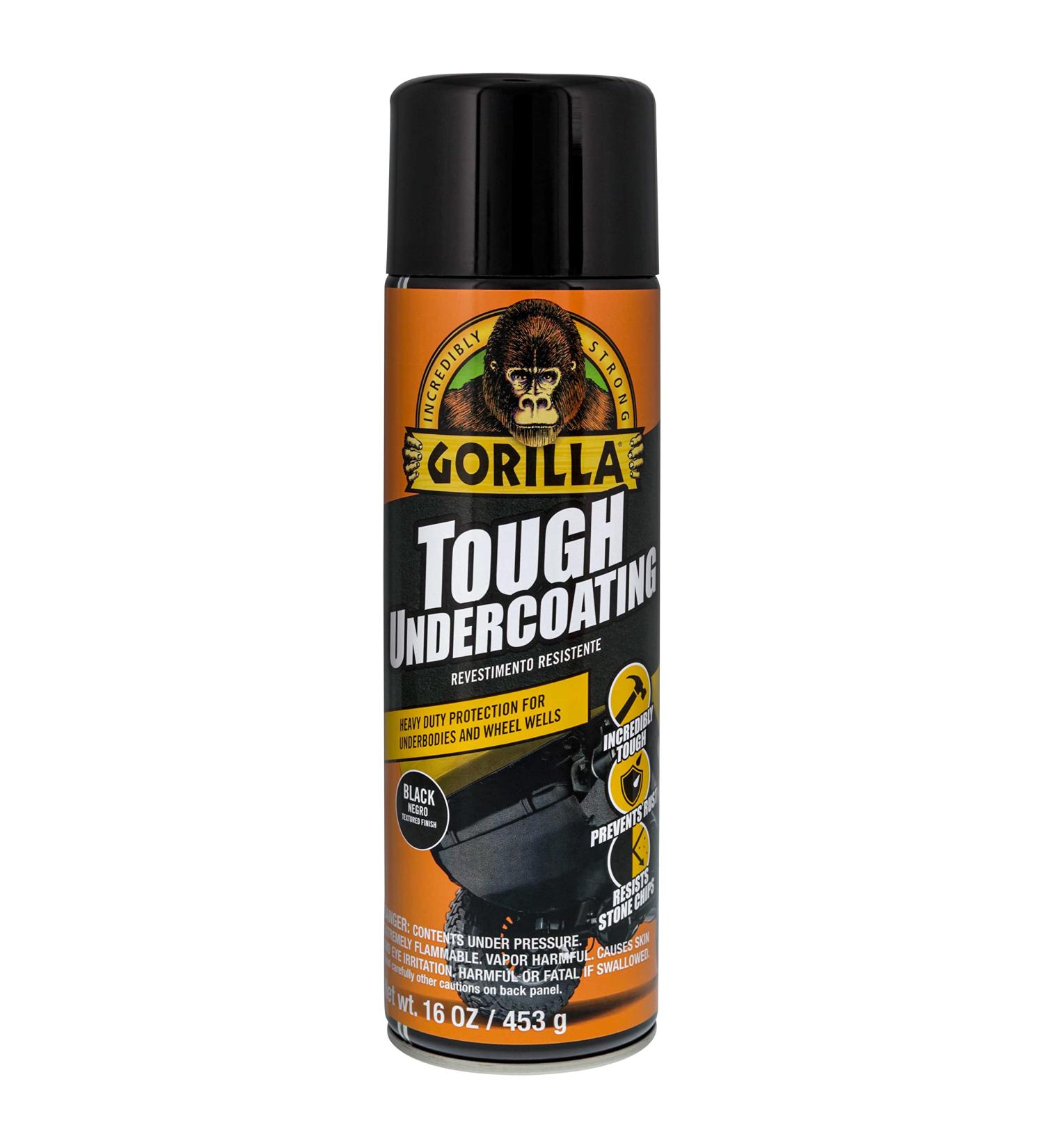 Gorilla Tough Undercoating Black - 16 oz Aerosol Spray Can - Buy Online on SooperMarket.com