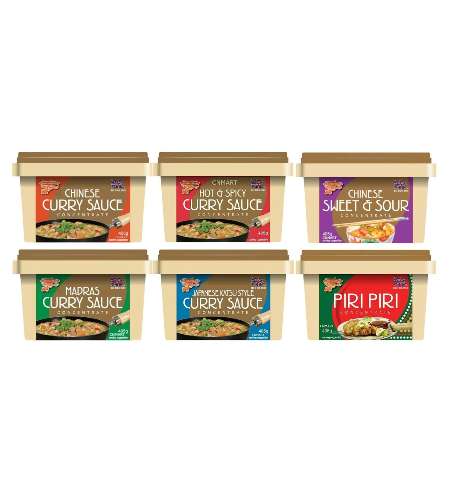 Goldfish Takeaway Curry Sauce Paste Concentrate 3x405g Customise Your Flavours - Buy Online on SooperMarket.com