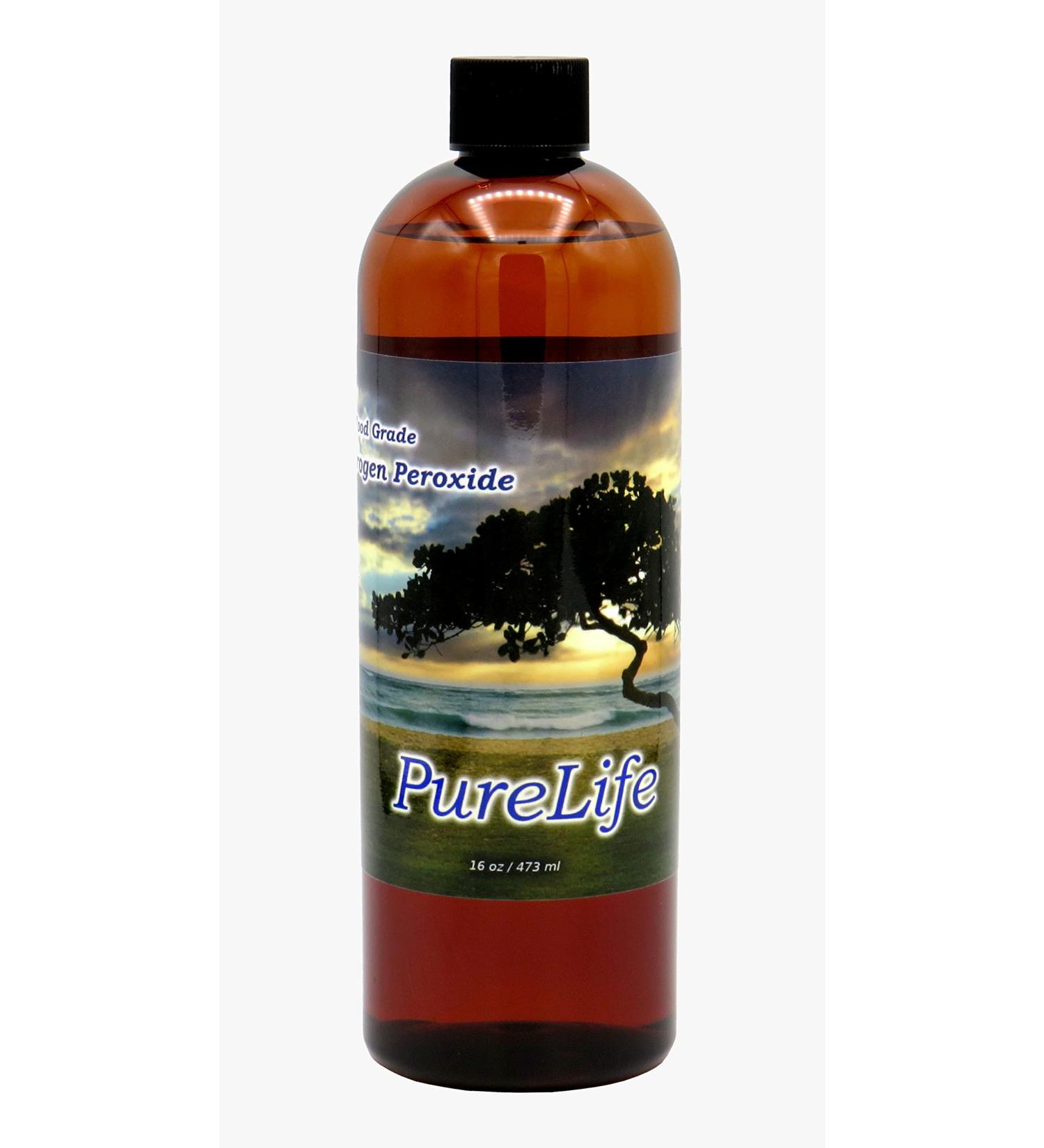 PureLife 12% Hydrogen Peroxide Food Grade in Distilled Water 16 Oz - No Stabilizers, Pack of 1 - Buy Online on SooperMarket.com