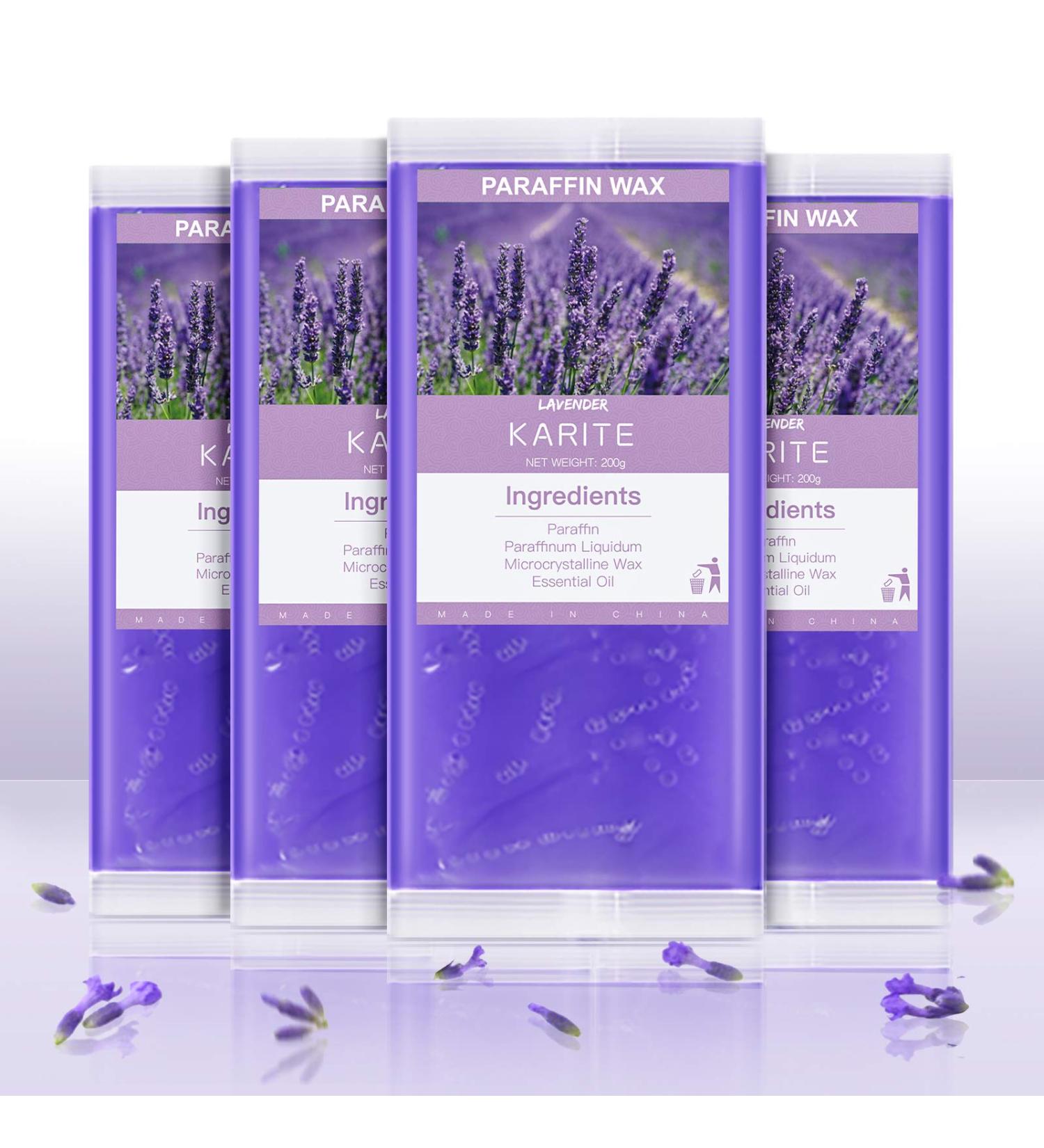 KARITE Lavender Scented Paraffin Wax Refills - 4 Pack for Paraffin Bath Machine, Hand & Feet - Deep Hydration, Pain Relief, Muscle Relaxation - Buy Online on SooperMarket.com