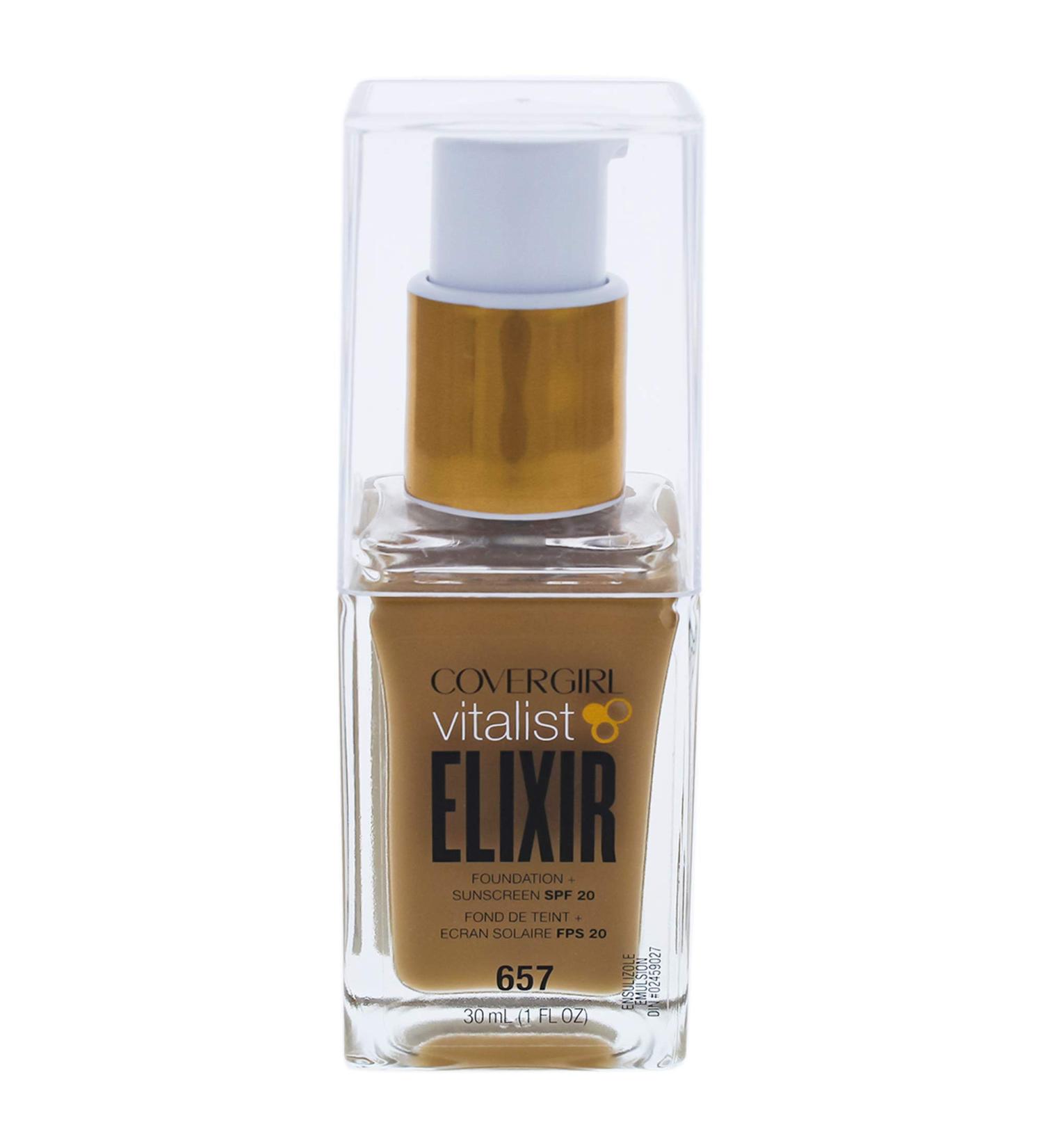 Covergirl Vitalist Elixir Foundation SPF 20 - 657 Golden Tan - 1 Oz - Buy Online on SooperMarket.com