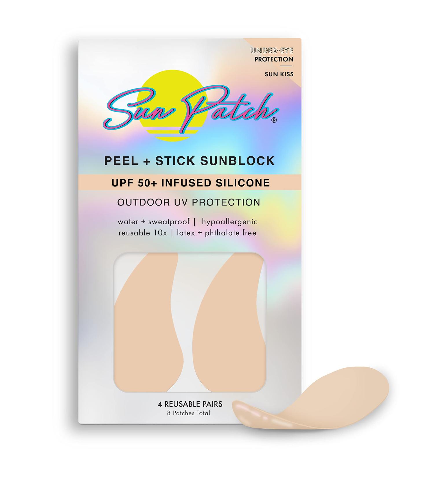 Sun Patch Reusable Under Eye Sunblock Patches - UPF 50 Face Stickers for UV Protection - Sunkiss (Nude) - 1 Pack/4 Pairs - Buy Online on SooperMarket.com