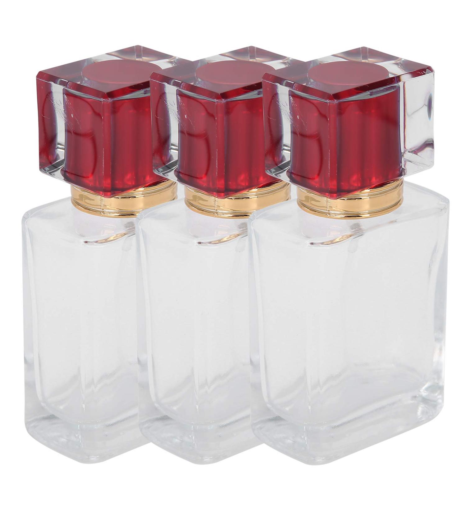 Verdant Touch Perfume Bottle Glass Perfume Bottle 50ml Refillable Atomizer Dispenser Liquid Makeup Container Red - Buy Online on SooperMarket.com