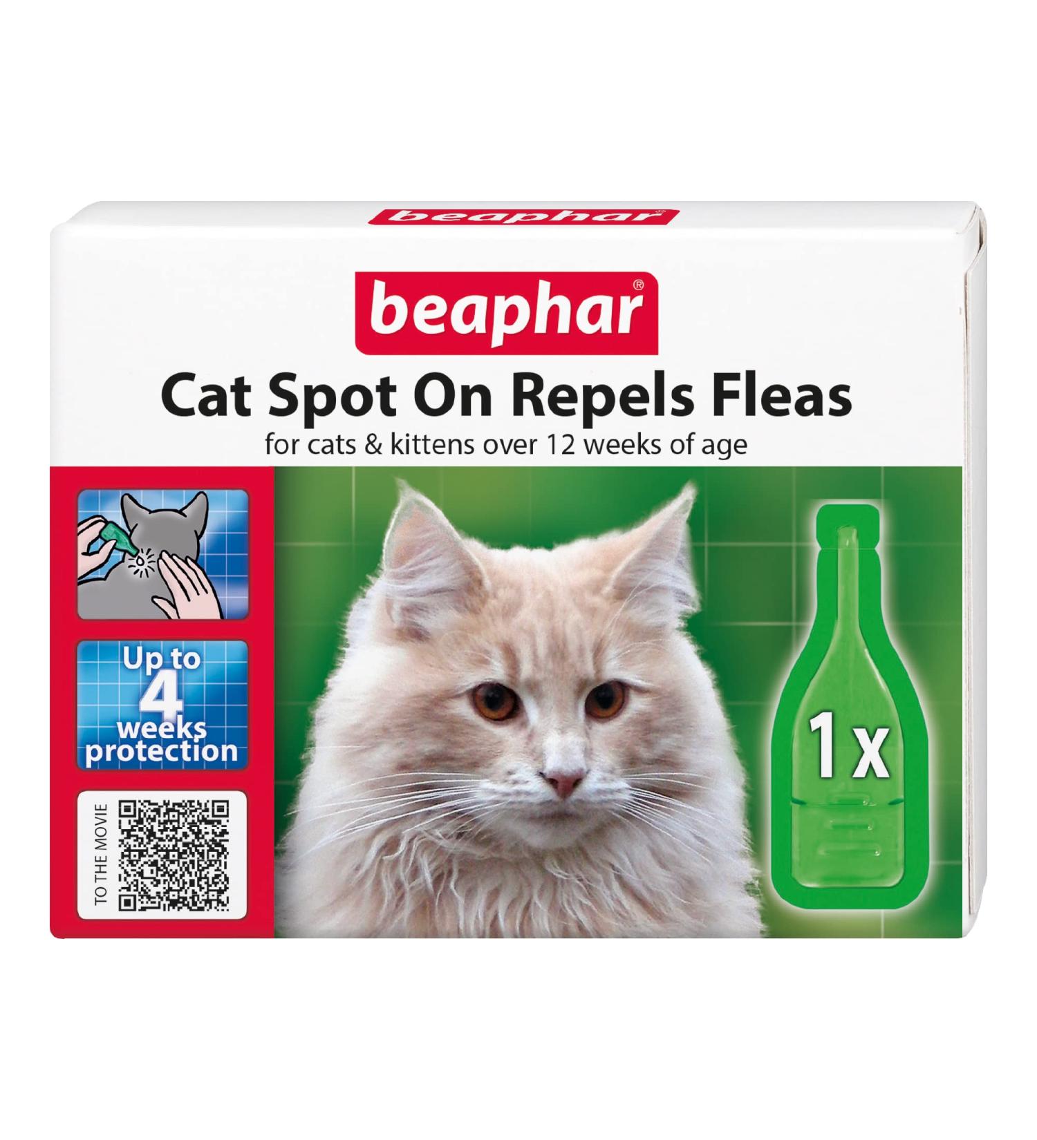 Beaphar Cat Spot On Four Week Protection Flea Repel Solution - Buy Online on SooperMarket.com