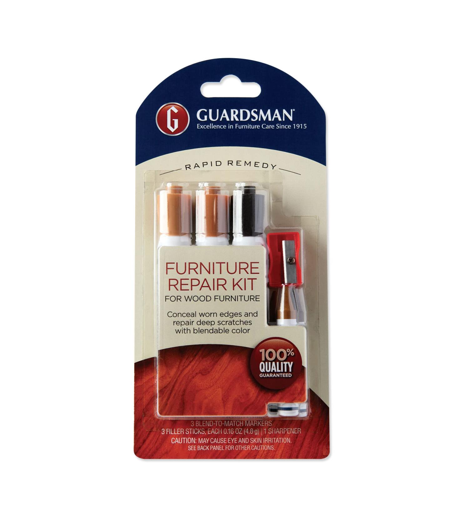 Guardsman Furniture Repair Kit - 3 Brown Tones - Touch-Up Scratches and Blemishes in Wood Furniture - Buy Online on SooperMarket.com