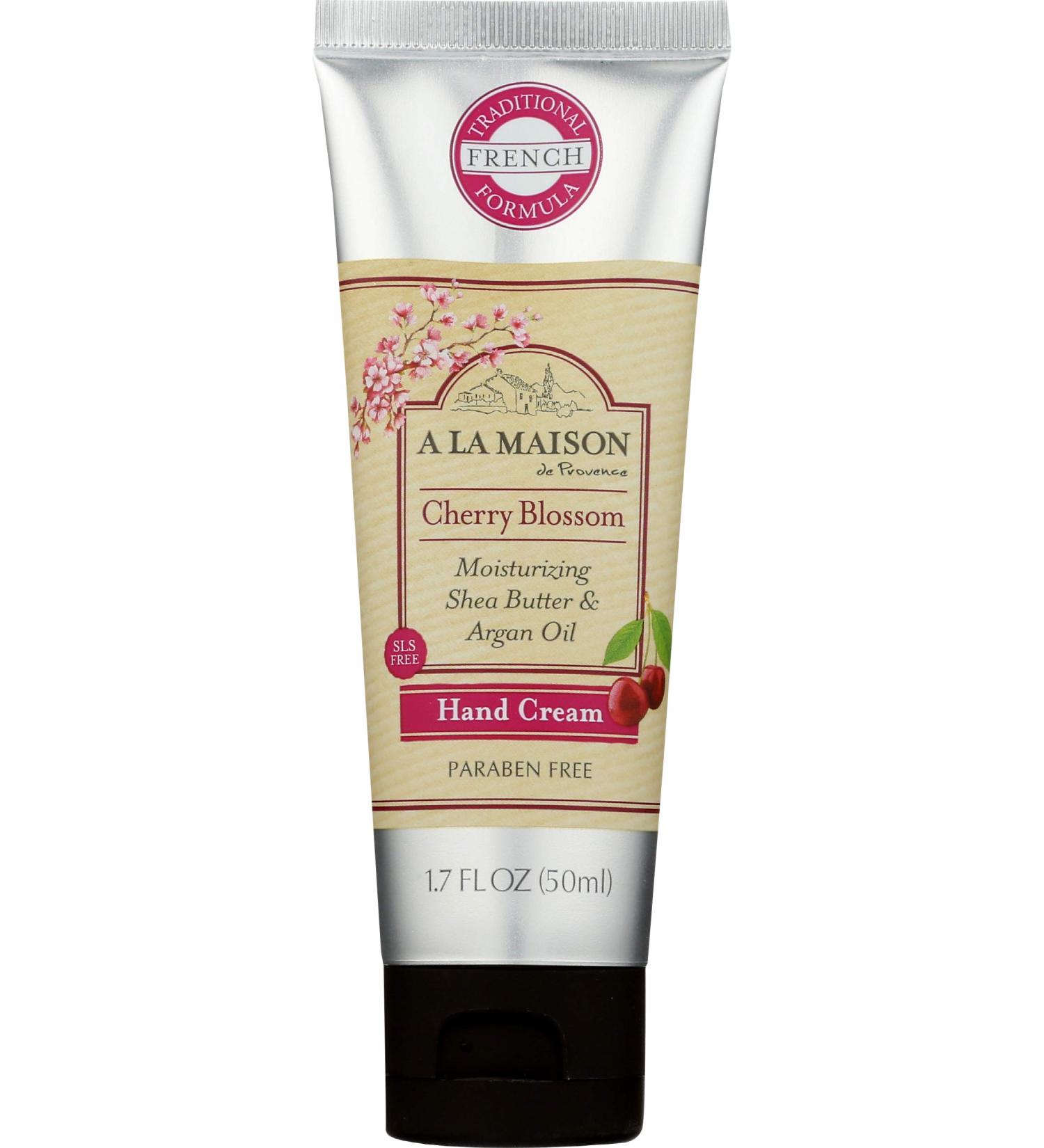 A La Maison De Provence Hand and Body Cream | Natural Moisturizing Lotion with Argan Oil and Shea Butter | Moisturizer for Dry Skin | Paraben and Phthalates Free | Cherry Blossom Scent 1.7 Oz (1 Pack) 1.7 Fl Oz (Pack of  - Buy Online on SooperMarket.com