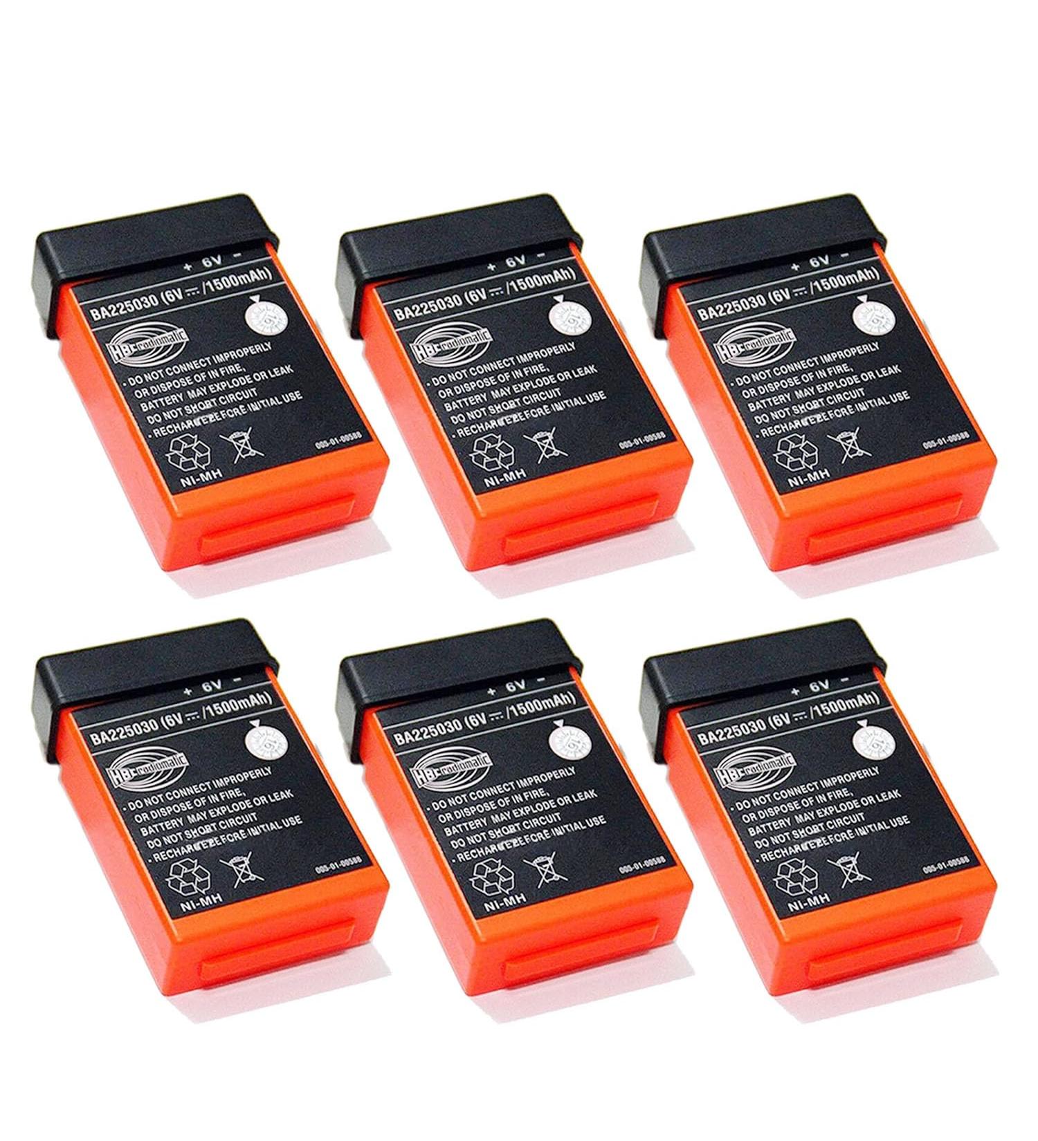 6 Pack 6V HBC Radiomatic BA225030 Ni-Mh Battery - 1500mAh for HBC Crane Remote Control Pump Truck - International Shipping Available - Buy Online on SooperMarket.com
