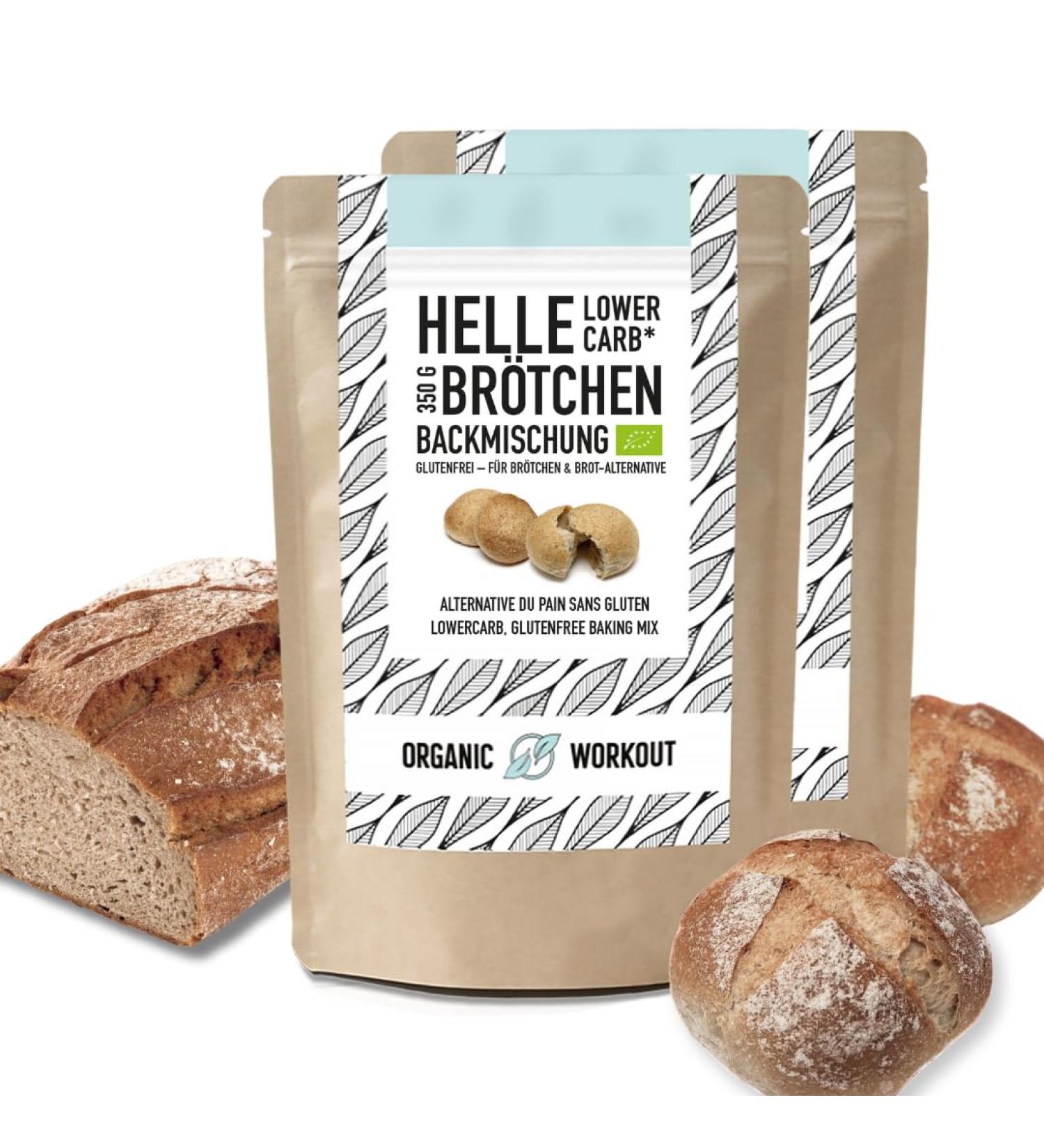Organic Vegan Helle Lower-Carb Sourdough Buns (2x350g) - Gluten-Free Protein-Rich Cereals-Free Country Bread for Healthy Workouts - Buy Online on SooperMarket.com
