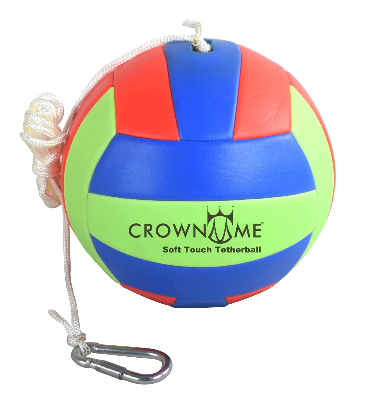 CROWN ME Glow in Dark Tetherball Ball Set - Includes Rope, Carabineer Hoop, Pump - Red/Green/Blue - 2 Needles - Buy Online on SooperMarket.com