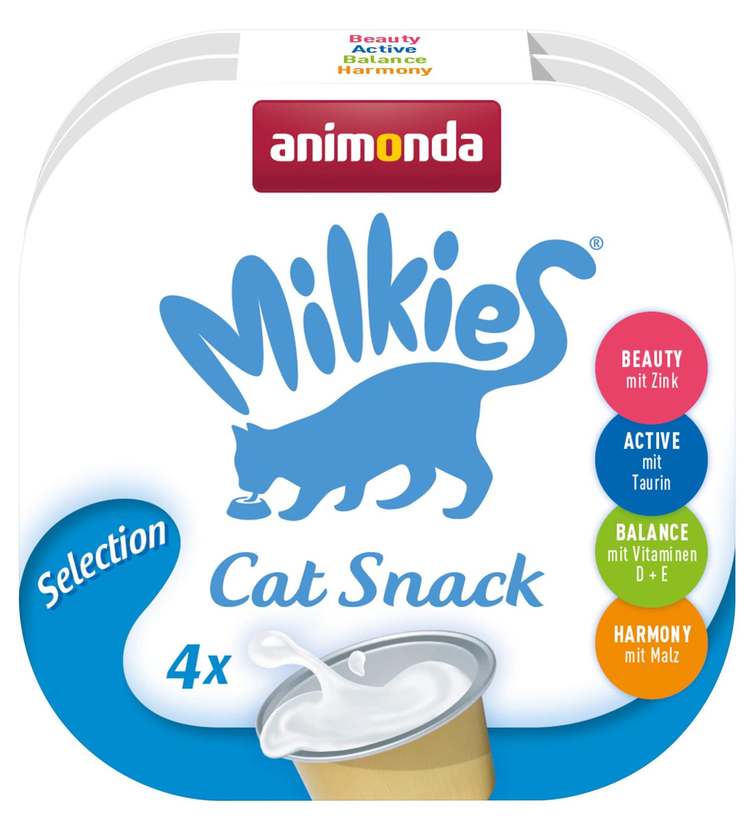 animonda milkies cat milk portioned cat milk Variety 15 x 4 Cups Selection 1 piece (60 pack)