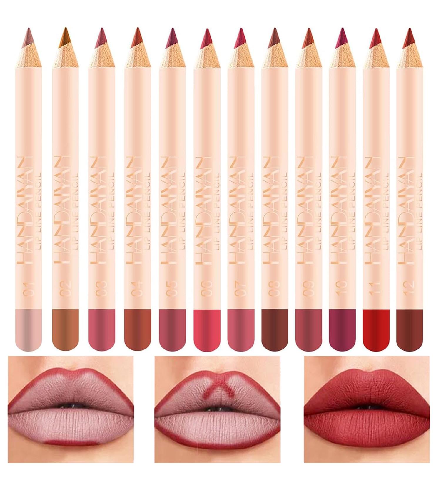12 Colors Matte Lipstick Set - Long-lasting Waterproof Lip Liner Pen & Pencil for Effortless Application - Buy Online on SooperMarket.com