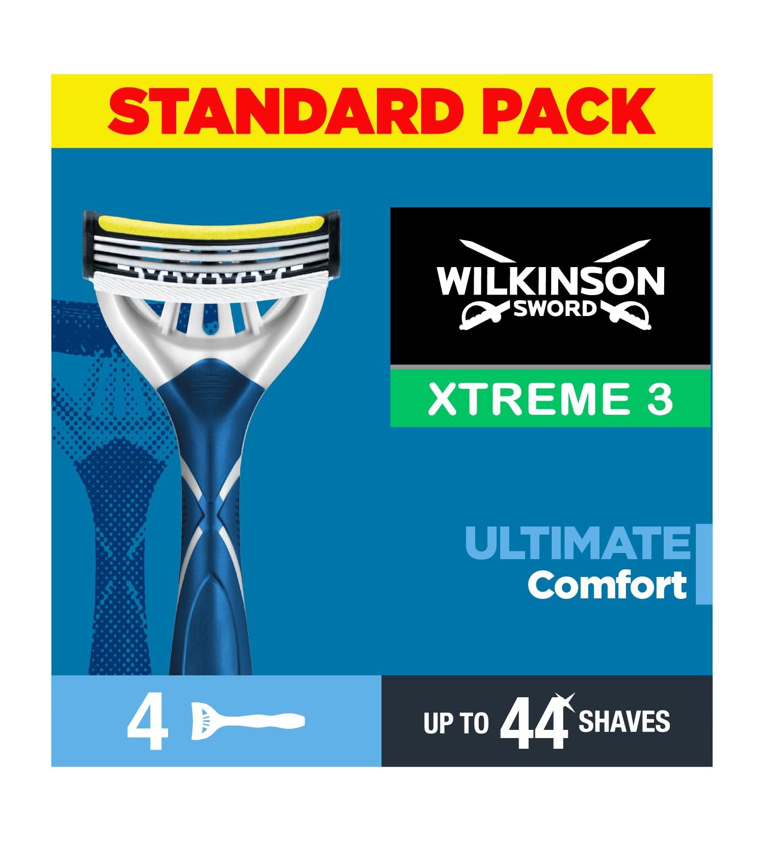 WILKINSON SWORD Xtreme 3 For Men Disposable Razors - Ultimate Comfort | 4 Count - Buy Online on SooperMarket.com