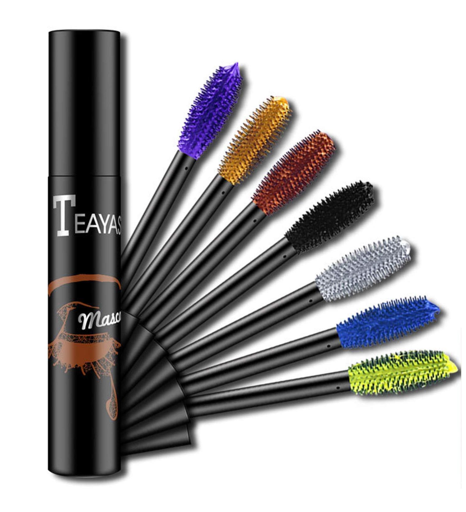 Gireatick Colorful Mascara Set - 7 Colors, Natural Waterproof 4D Silk Fiber Lash Mascara - Buy Online on SooperMarket.com